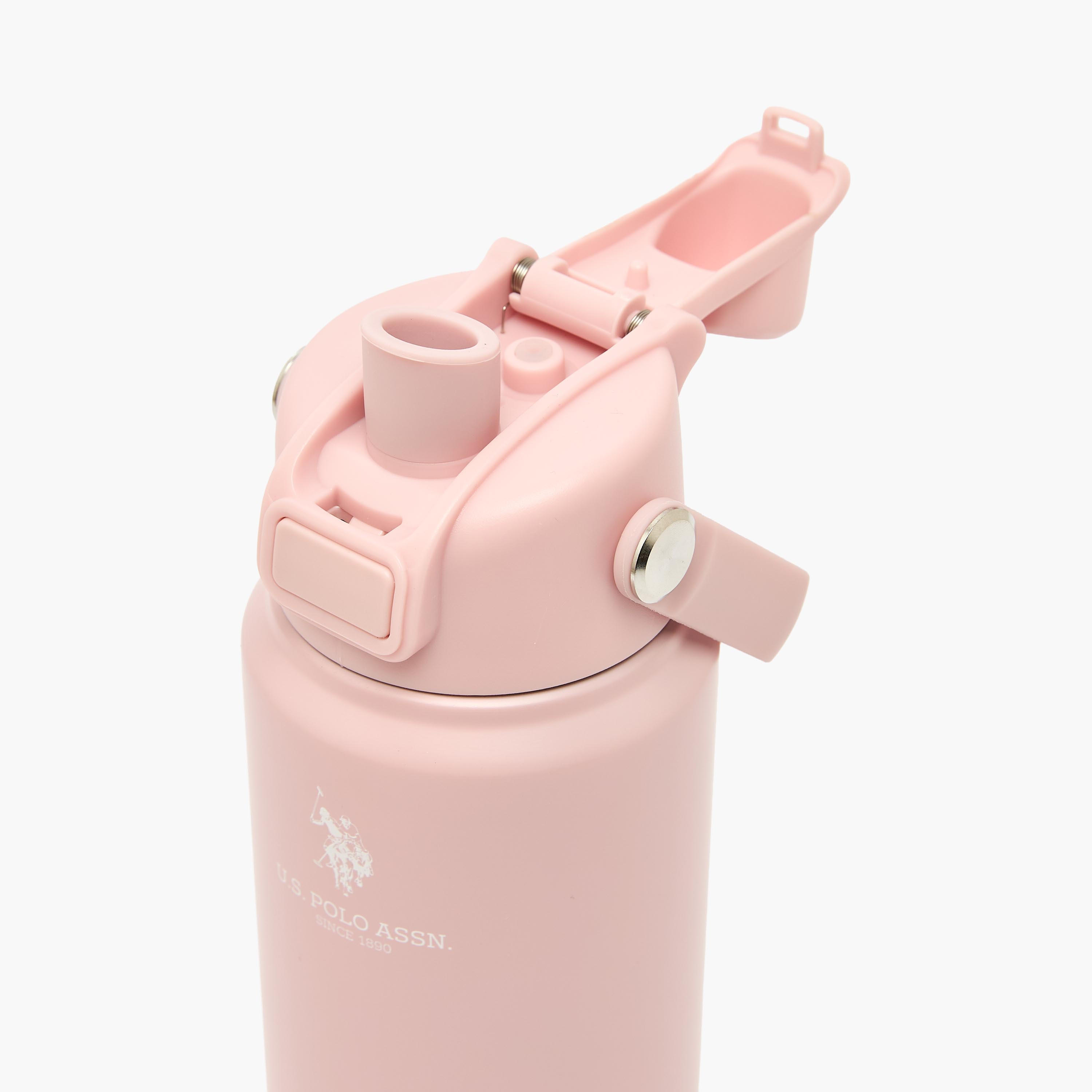 US POLO ASSN. Solid Stainless Steel Water Bottle with Spout and Handle - 720 ml-school-waterbottles-image-5