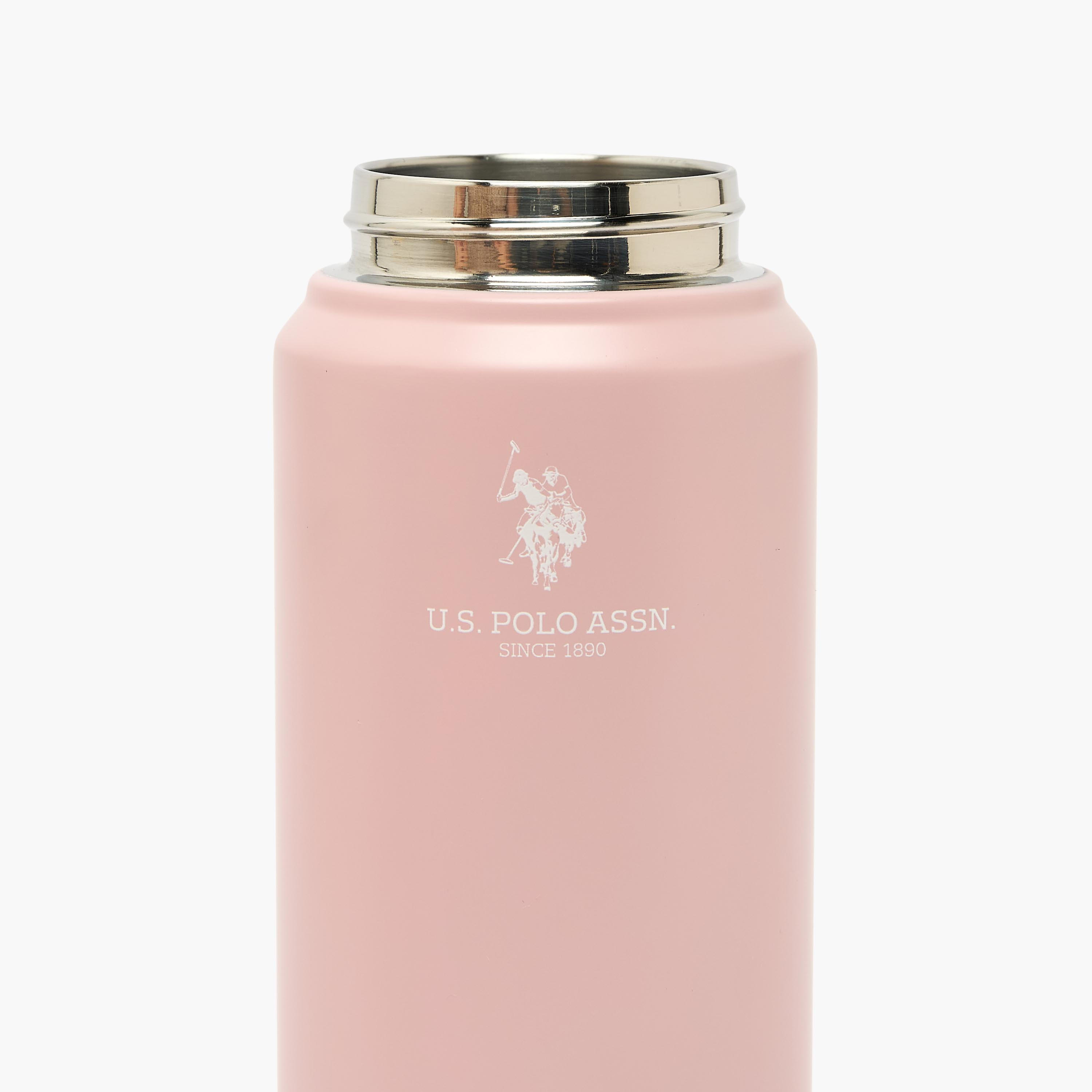 US POLO ASSN. Solid Stainless Steel Water Bottle with Spout and Handle - 720 ml-school-waterbottles-image-6
