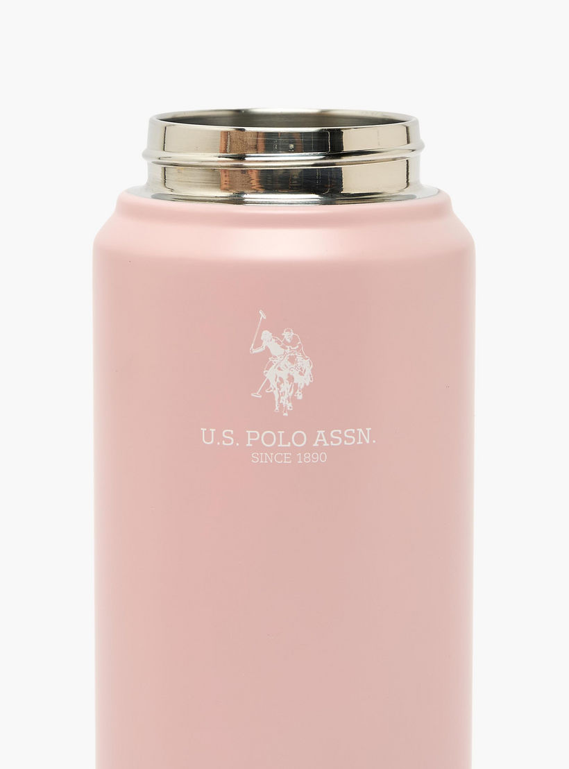 US POLO ASSN. Solid Stainless Steel Water Bottle with Spout and Handle - 720 ml-school-waterbottles-image-6