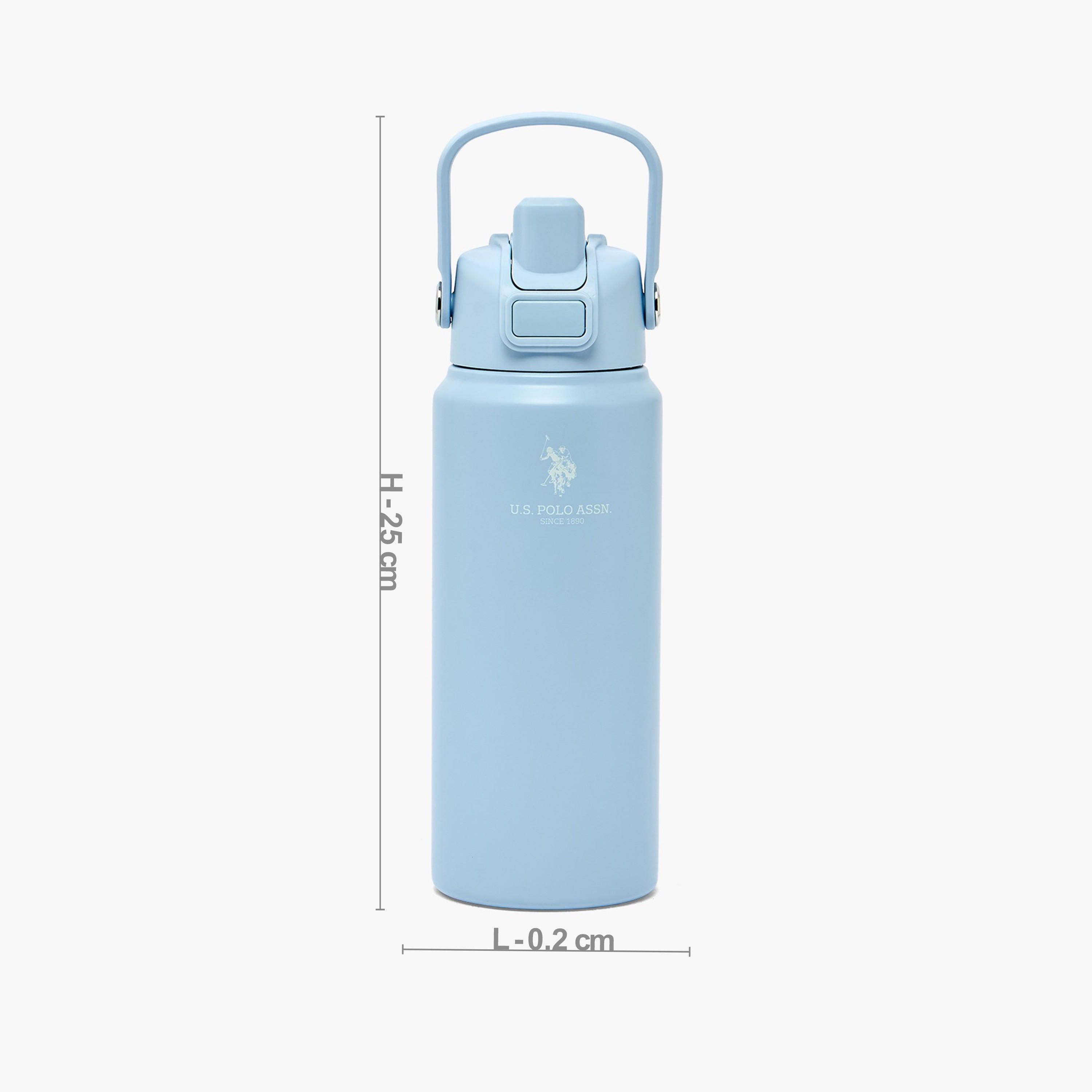 قارورة مياه ستانلس ستيل سادة بفتحة واسعة ومقبض من يو إس بولو أسن - 720 مل-school-waterbottles-image-3