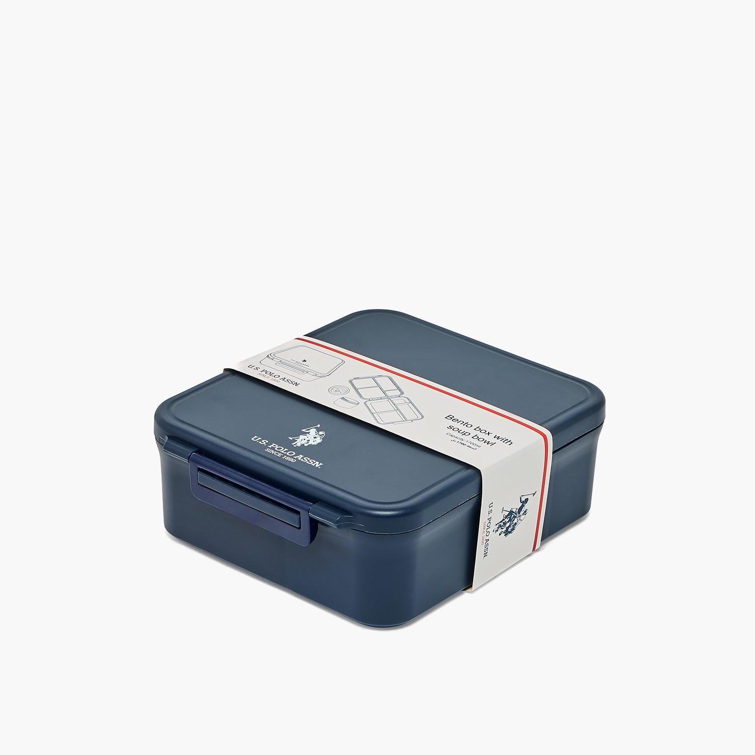 US POLO ASSN. Solid Bento Lunch Box for Boys with Soup Bowl and Cutlery - 1.7 L-school-lunchessentials-lunchboxes-image-10