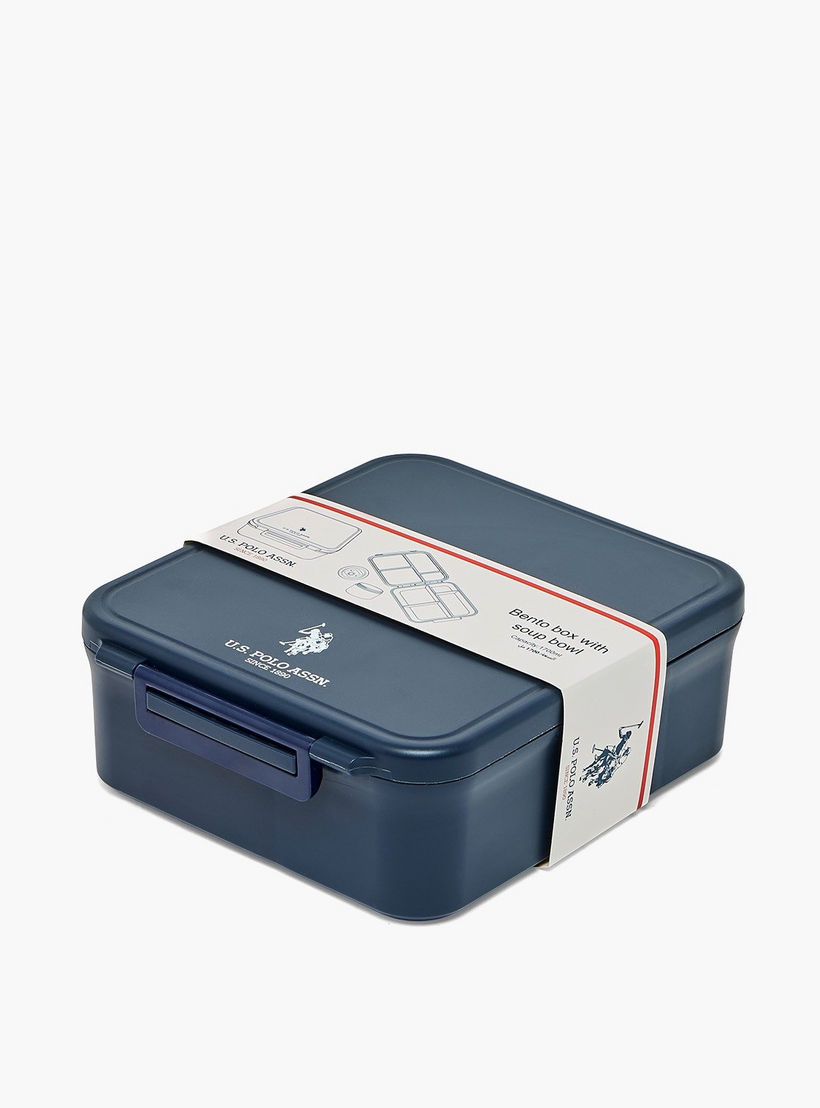 US POLO ASSN. Solid Bento Lunch Box for Boys with Soup Bowl and Cutlery - 1.7 L-school-lunchessentials-lunchboxes-image-10