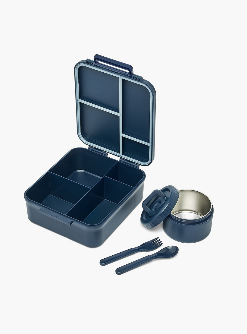 US POLO ASSN. Solid Bento Lunch Box for Boys with Soup Bowl and Cutlery - 1.7 L-school-lunchessentials-lunchboxes-image-6