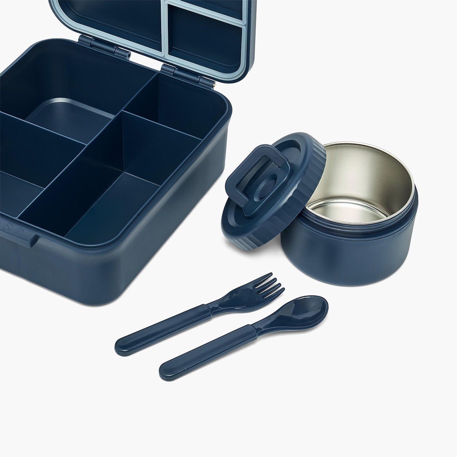 US POLO ASSN. Solid Bento Lunch Box for Boys with Soup Bowl and Cutlery - 1.7 L-school-lunchessentials-lunchboxes-image-7