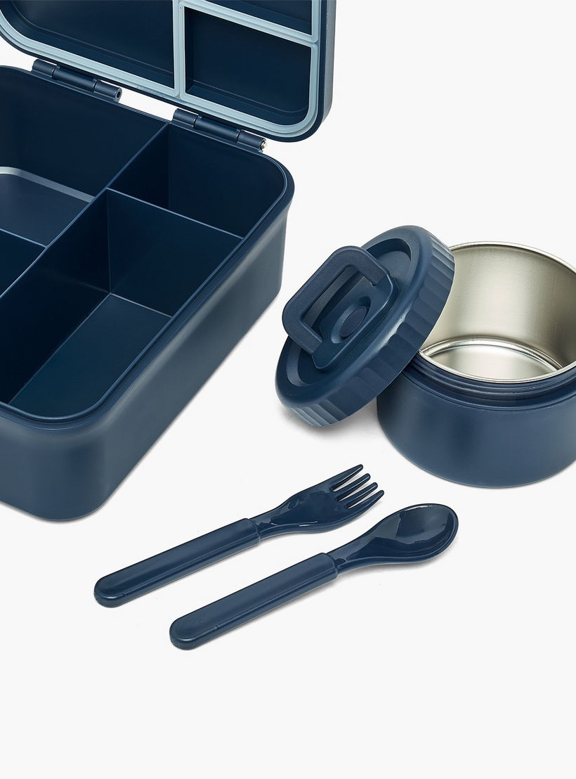US POLO ASSN. Solid Bento Lunch Box for Boys with Soup Bowl and Cutlery - 1.7 L-school-lunchessentials-lunchboxes-image-7