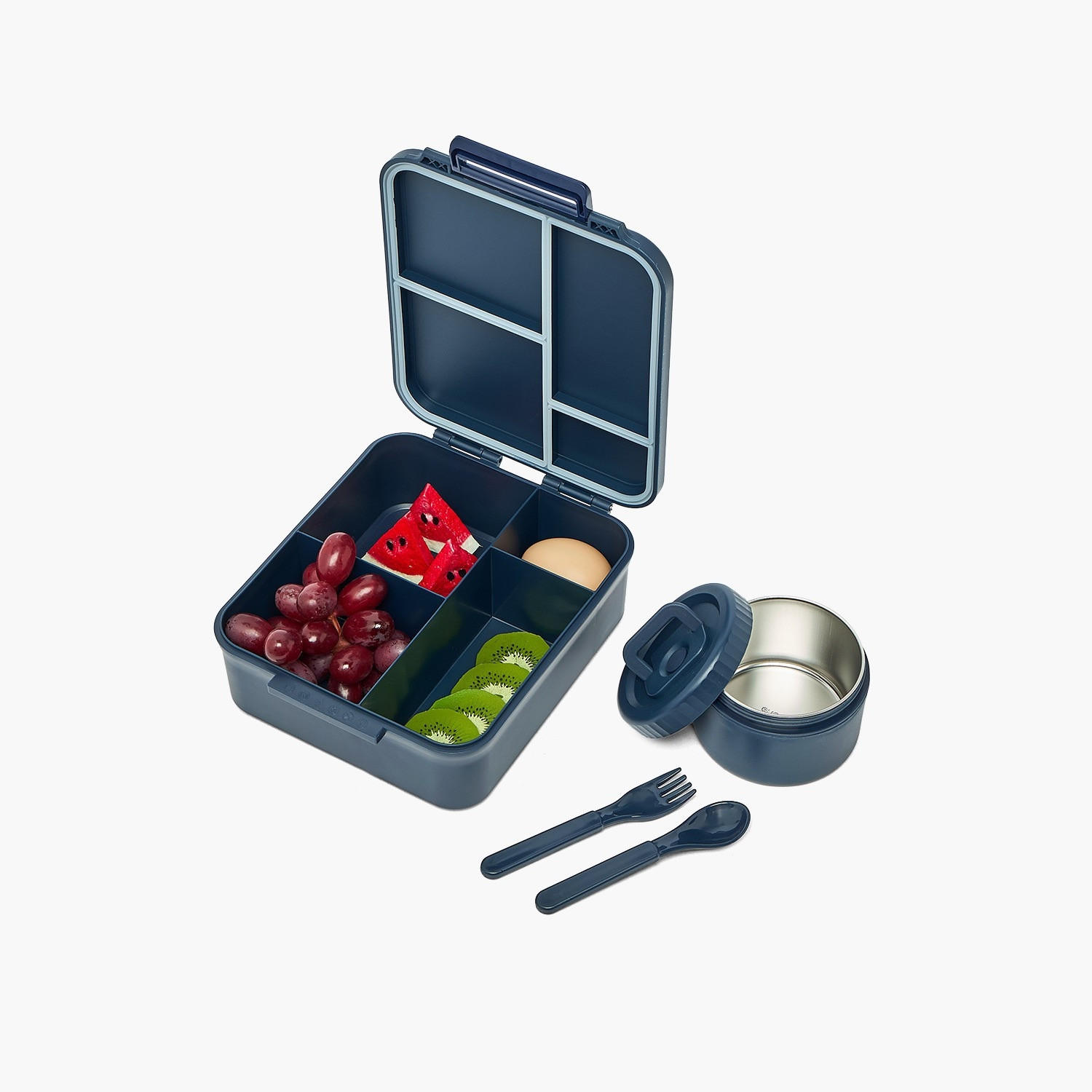 US POLO ASSN. Solid Bento Lunch Box for Boys with Soup Bowl and Cutlery - 1.7 L-school-lunchessentials-lunchboxes-image-8