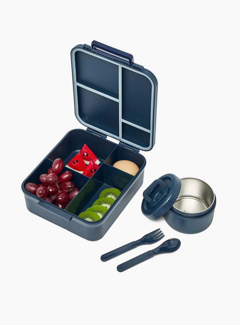 US POLO ASSN. Solid Bento Lunch Box for Boys with Soup Bowl and Cutlery - 1.7 L-school-lunchessentials-lunchboxes-image-8