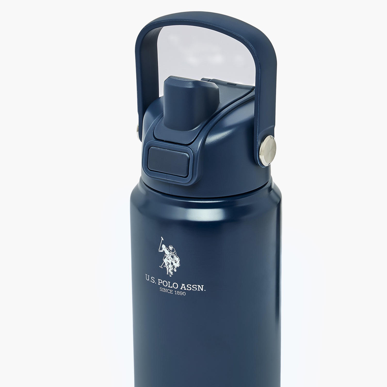 US POLO ASSN. Solid Stainless Steel Water Bottle with Spout and Handle - 720 ml-school-waterbottles-image-5