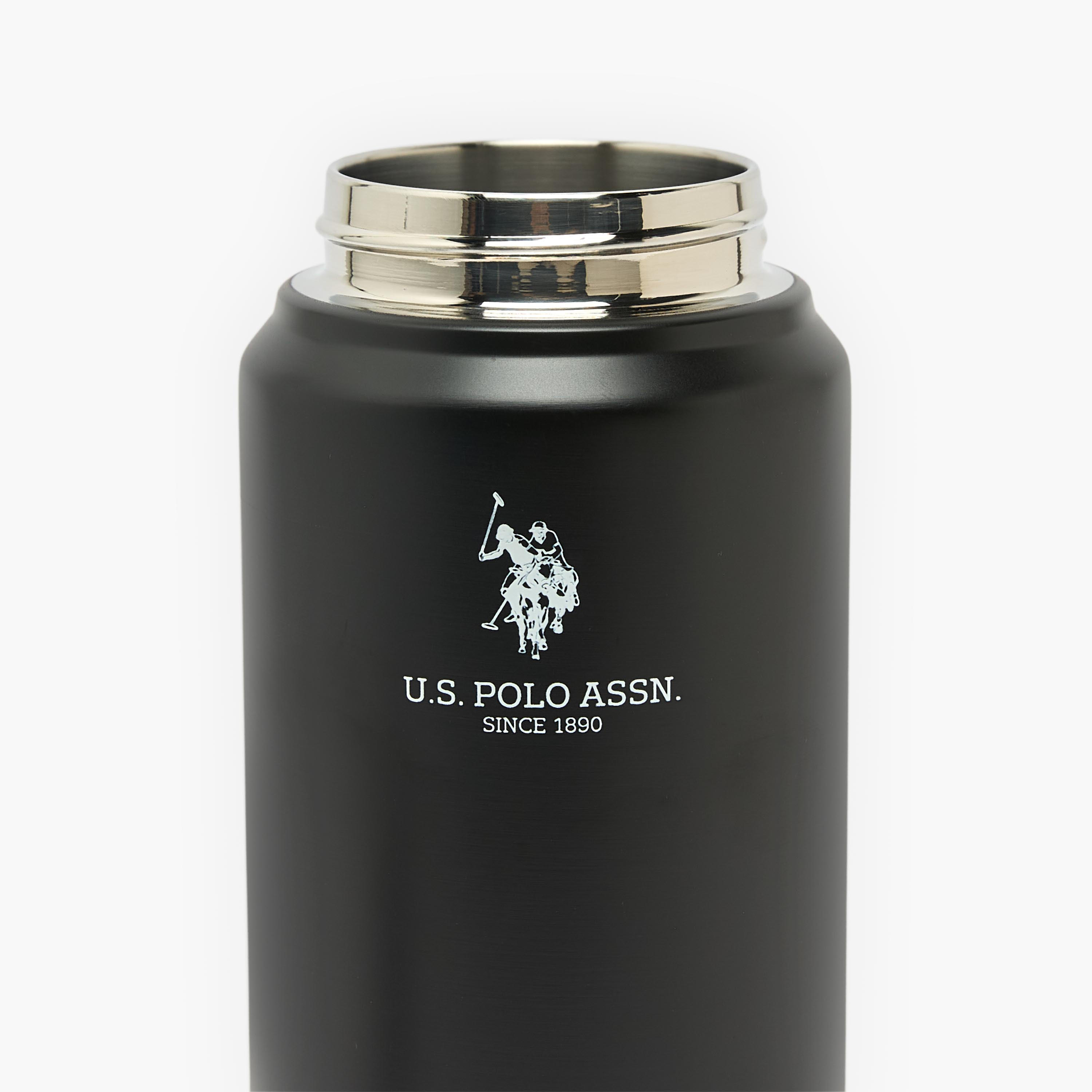 US POLO ASSN. Solid Stainless Steel Water Bottle with Spout and Handle - 720 ml-school-waterbottles-image-6
