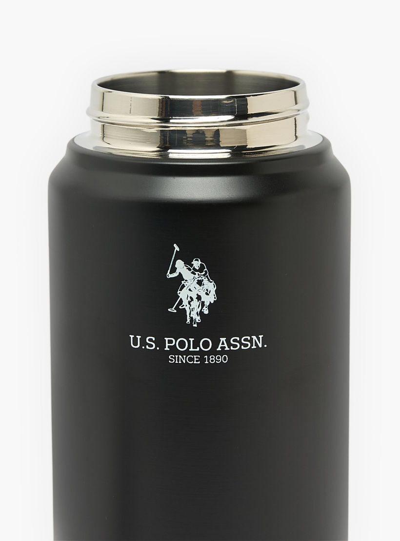 US POLO ASSN. Solid Stainless Steel Water Bottle with Spout and Handle - 720 ml-school-waterbottles-image-6
