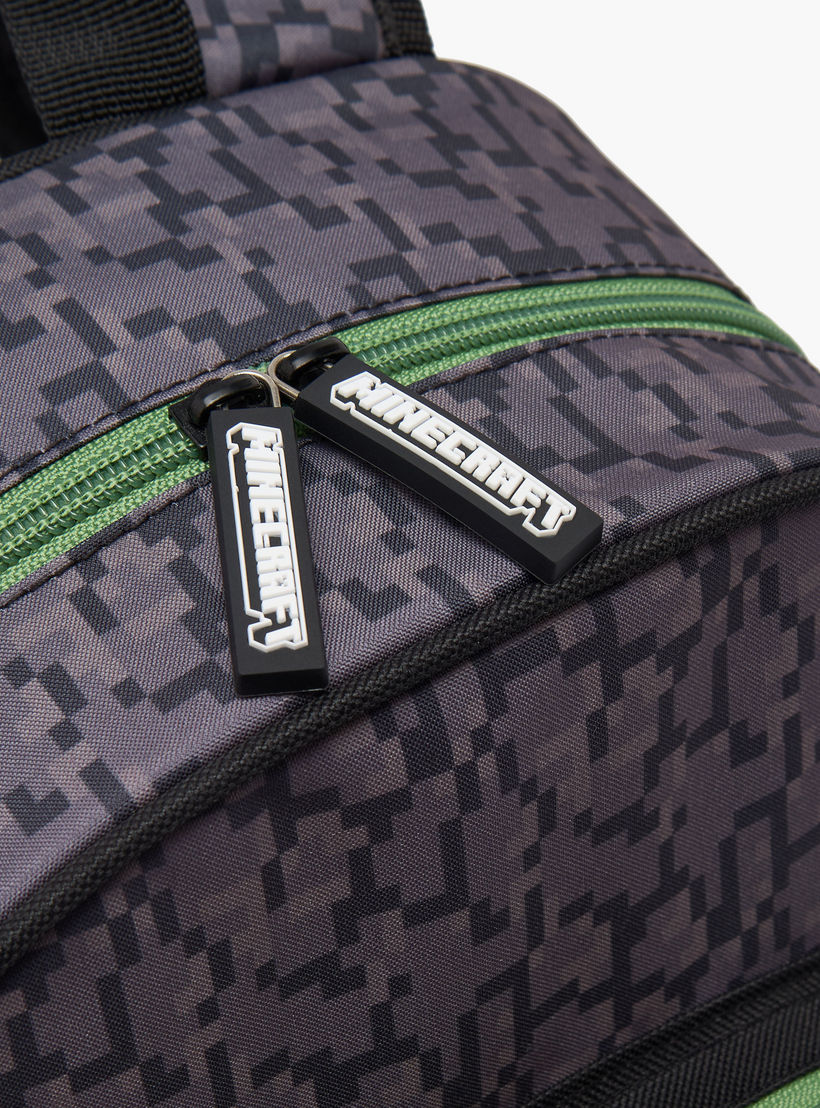 Minecraft Pixelated Print School Backpack for Boys 13 Years+ with Padded Shoulder Straps-boys-accessories-bagsandbackpacks-image-3