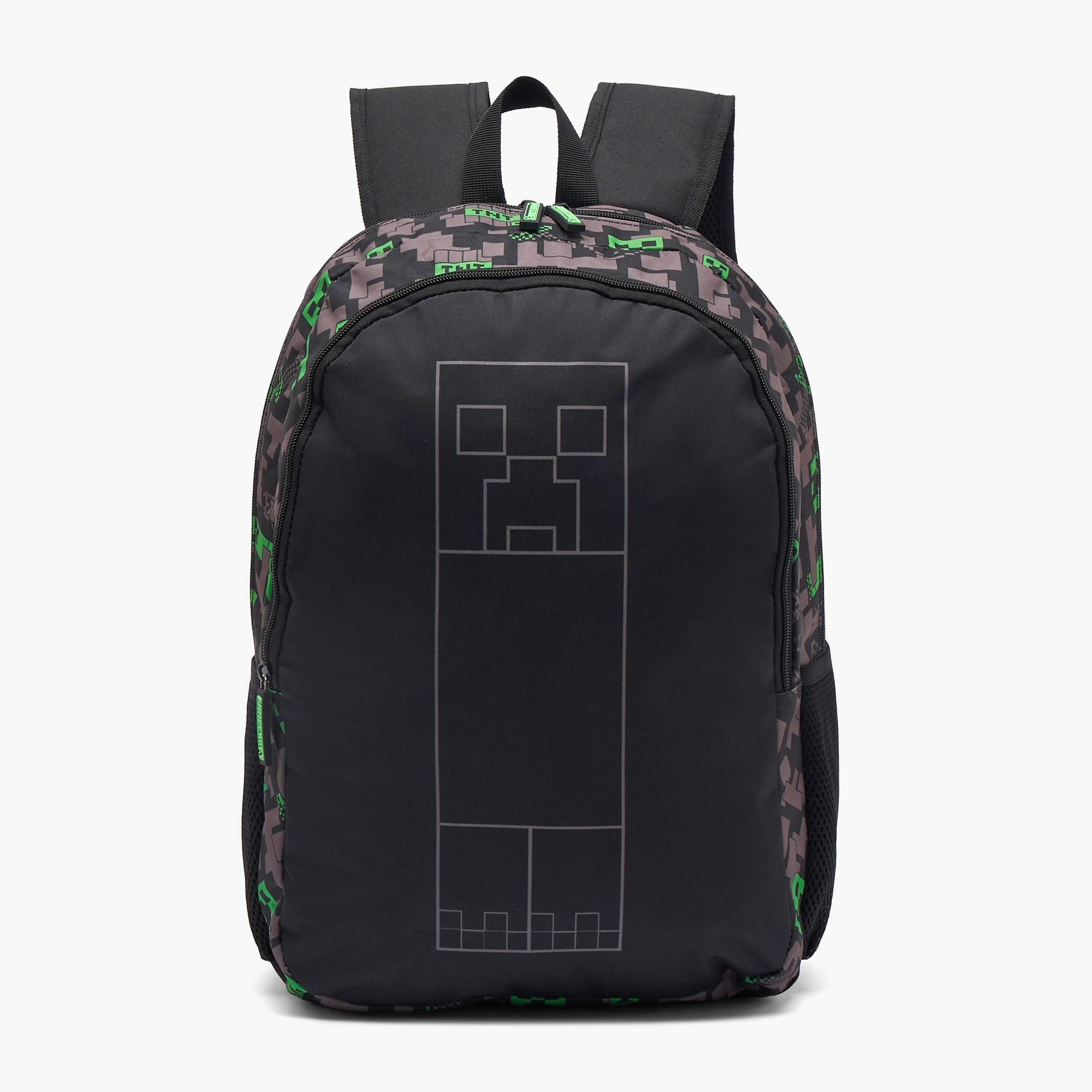 Minecraft Pixelated Print Backpack for Boys 13 Years+ with Padded Shoulder Straps-boys-accessories-bagsandbackpacks-image-1