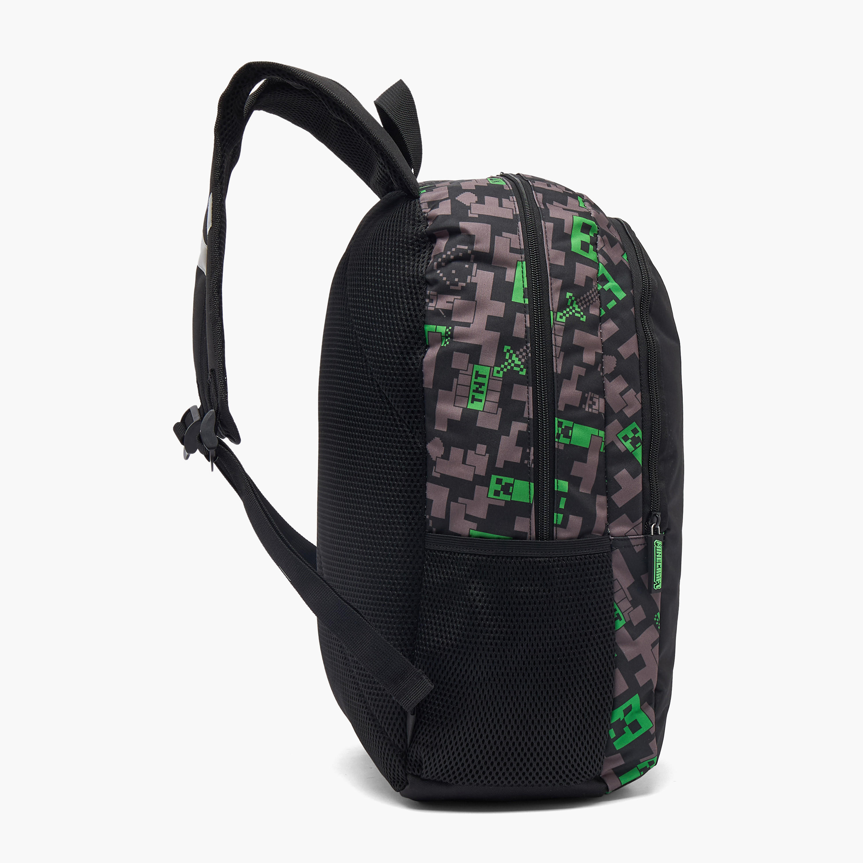 Minecraft Pixelated Print Backpack for Boys 13 Years+ with Padded Shoulder Straps-boys-accessories-bagsandbackpacks-image-7