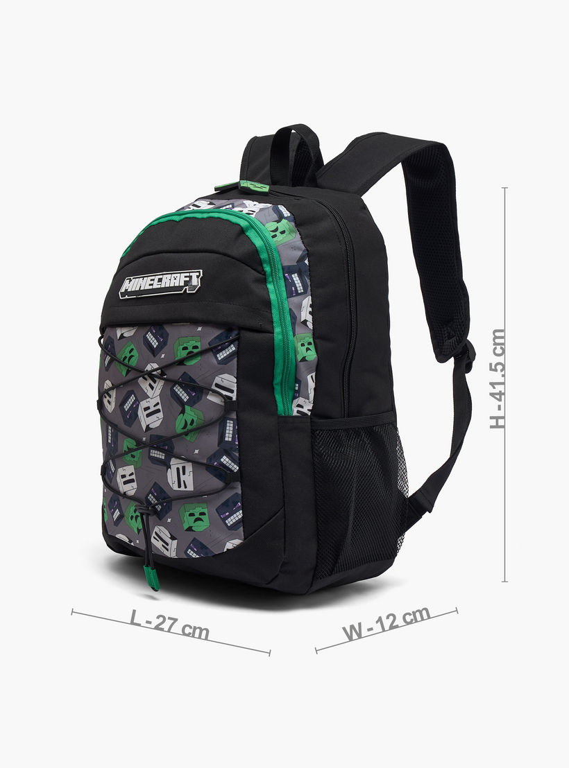 Minecraft Game Print School Backpack for Boys 13 Years+ with Padded Shoulder Straps-boys-accessories-bagsandbackpacks-image-6