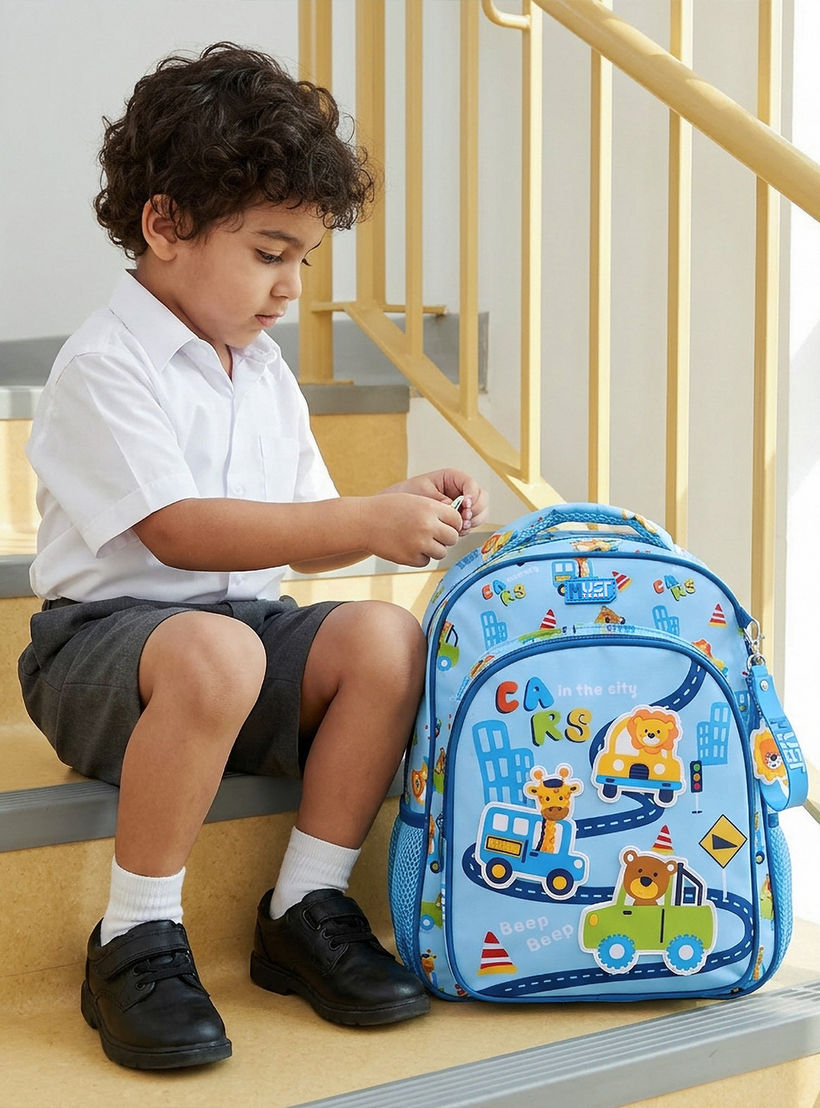 MustTeam Printed Backpack for Boys 2-5 Years with Adjustable Shoulder Straps - 12 inches-school-bagsandbackpacks-backpacks-image-3