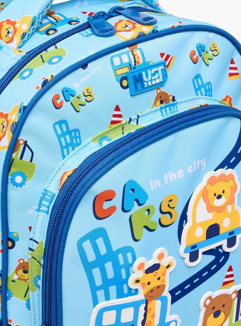 MustTeam Printed Backpack for Boys 2-5 Years with Adjustable Shoulder Straps - 12 inches-school-bagsandbackpacks-backpacks-image-4