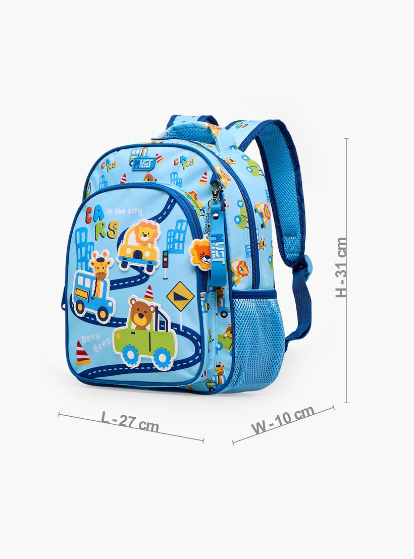 MustTeam Printed Backpack for Boys 2-5 Years with Adjustable Shoulder Straps - 12 inches-school-bagsandbackpacks-backpacks-image-7