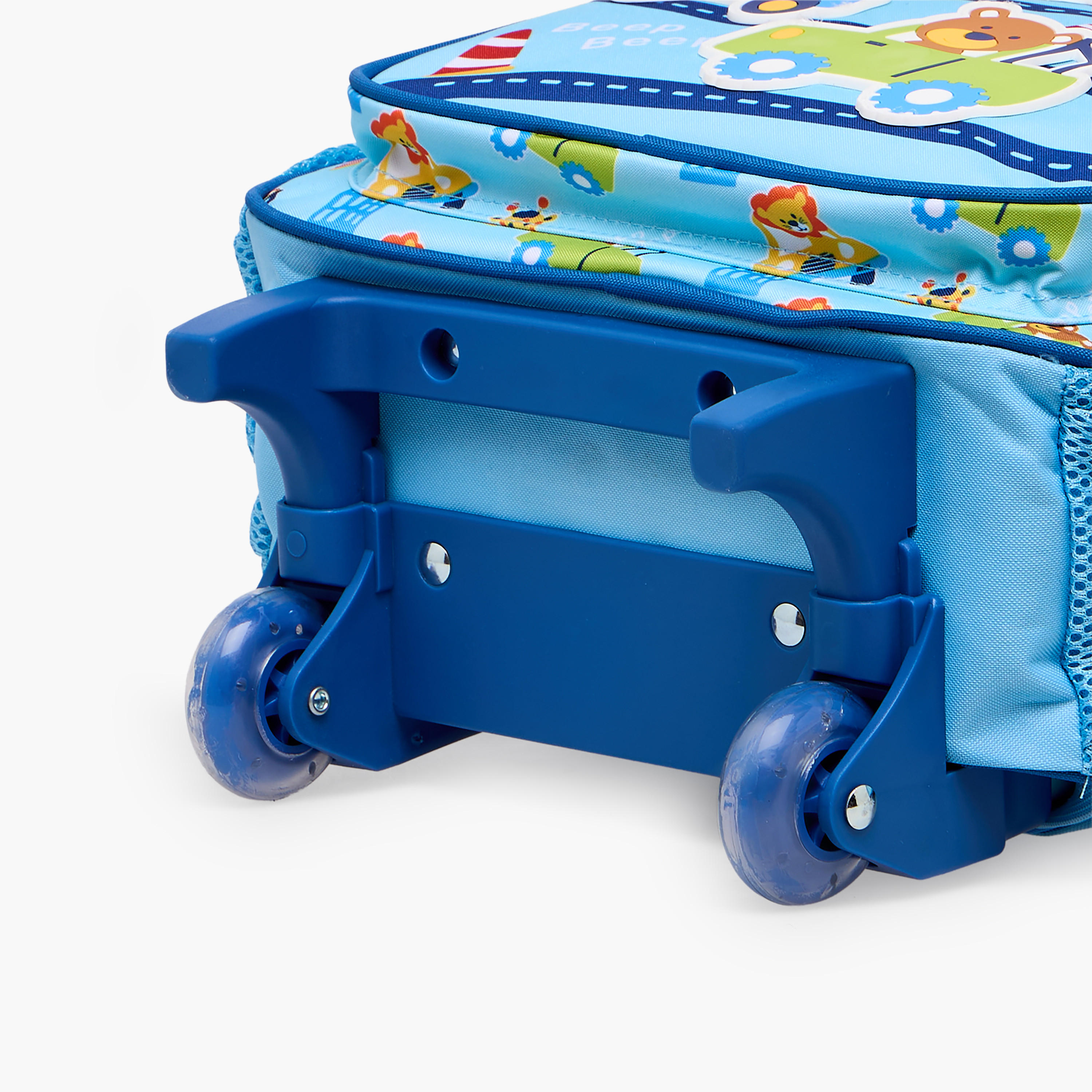 MustTeam City Print Trolley Backpack for Boys 2-5 Years with Retractable Handle - 12 inches-school-bagsandbackpacks-trolleybags-image-11