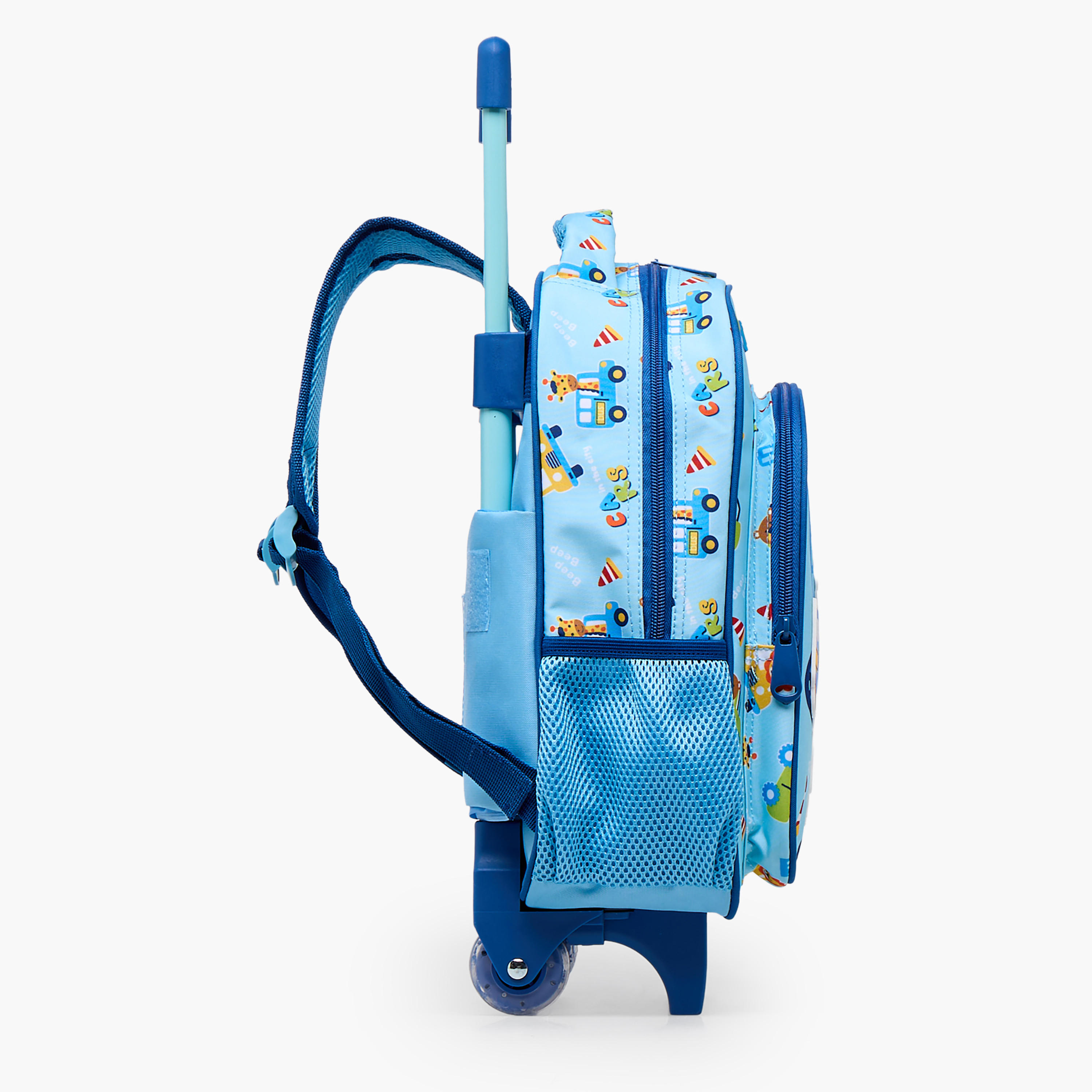 MustTeam City Print Trolley Backpack for Boys 2-5 Years with Retractable Handle - 12 inches-school-bagsandbackpacks-trolleybags-image-8