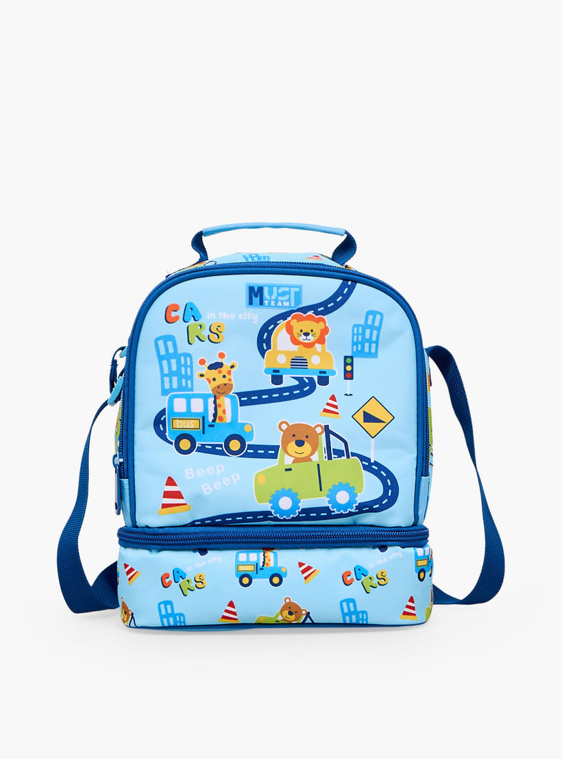 MustTeam Printed Lunch Bag for Boys 5-8 Years with Insulation-school-lunchessentials-lunchbags-image-1