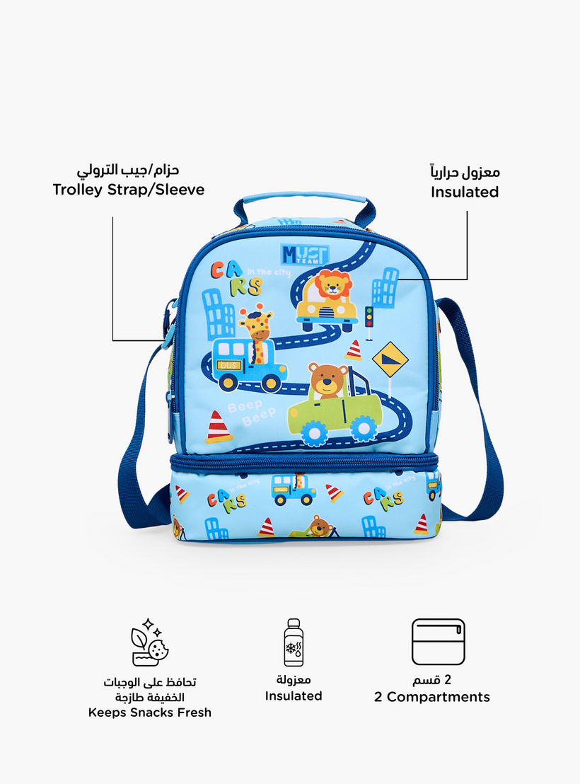 MustTeam Printed Lunch Bag for Boys 5-8 Years with Insulation-school-lunchessentials-lunchbags-image-2