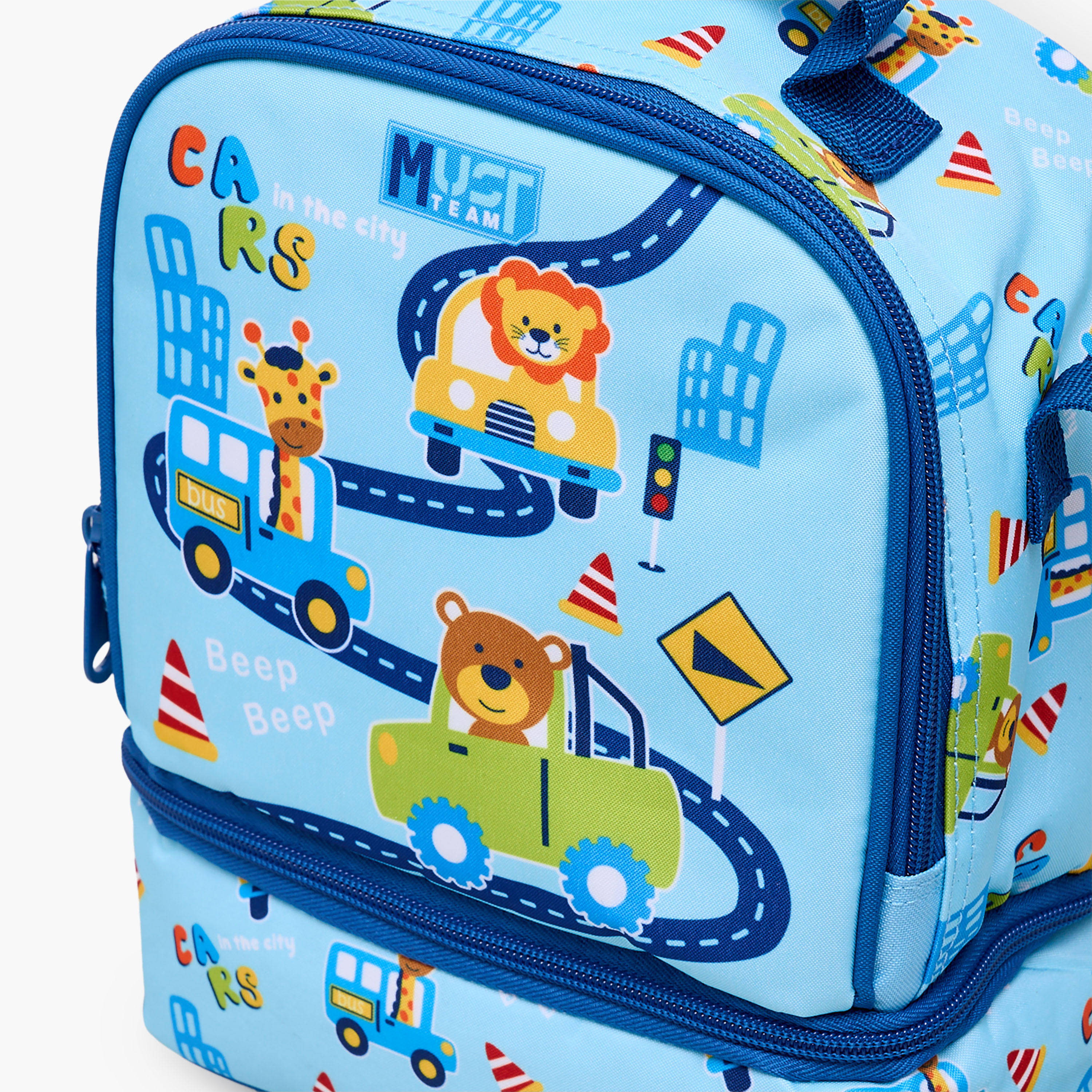 MustTeam Printed Lunch Bag for Boys 5-8 Years with Insulation-school-lunchessentials-lunchbags-image-3