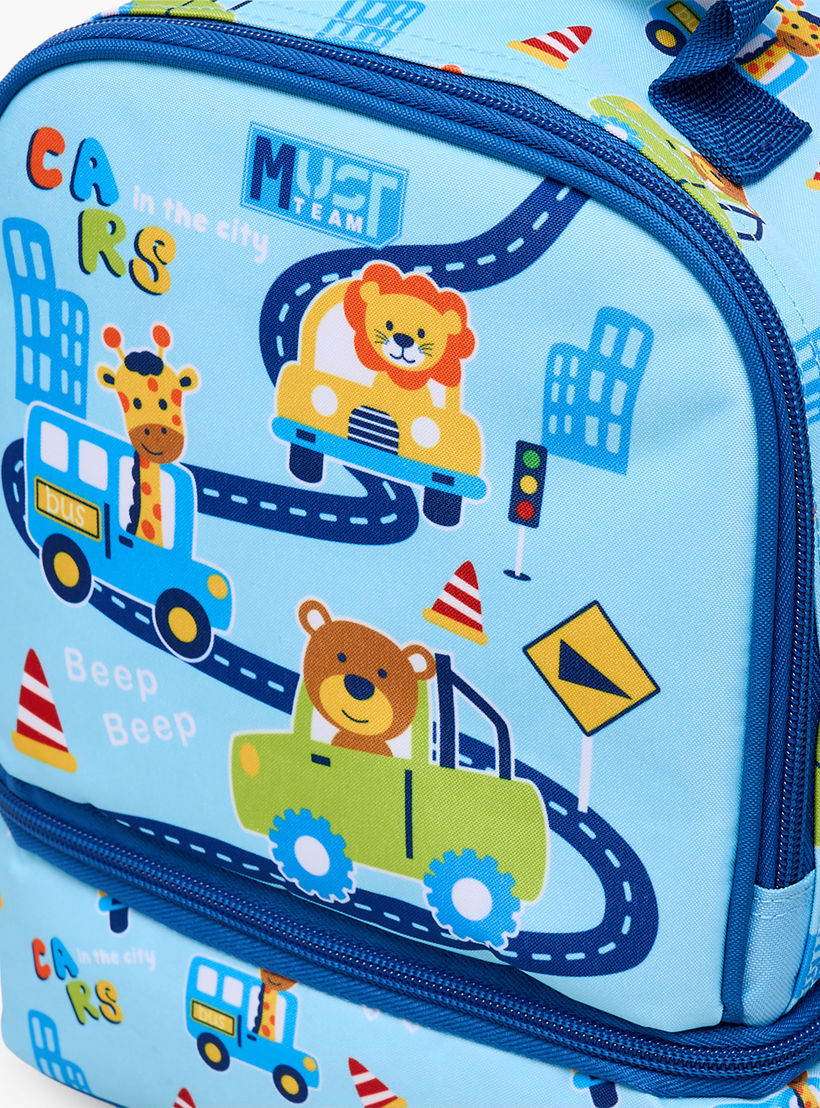MustTeam Printed Lunch Bag for Boys 5-8 Years with Insulation-school-lunchessentials-lunchbags-image-3