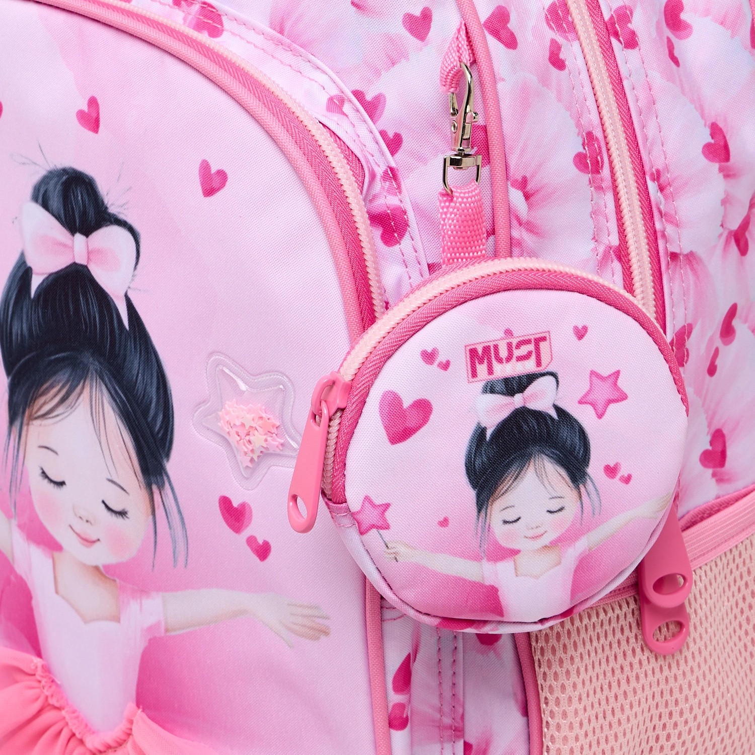 شنطة ترولي بطبعة باليرينا للبنات من 2 - 5 سنوات مع مقبض قابل للسحب من ماست تيم - 12 بوصة-school-bagsandbackpacks-trolleybags-image-10