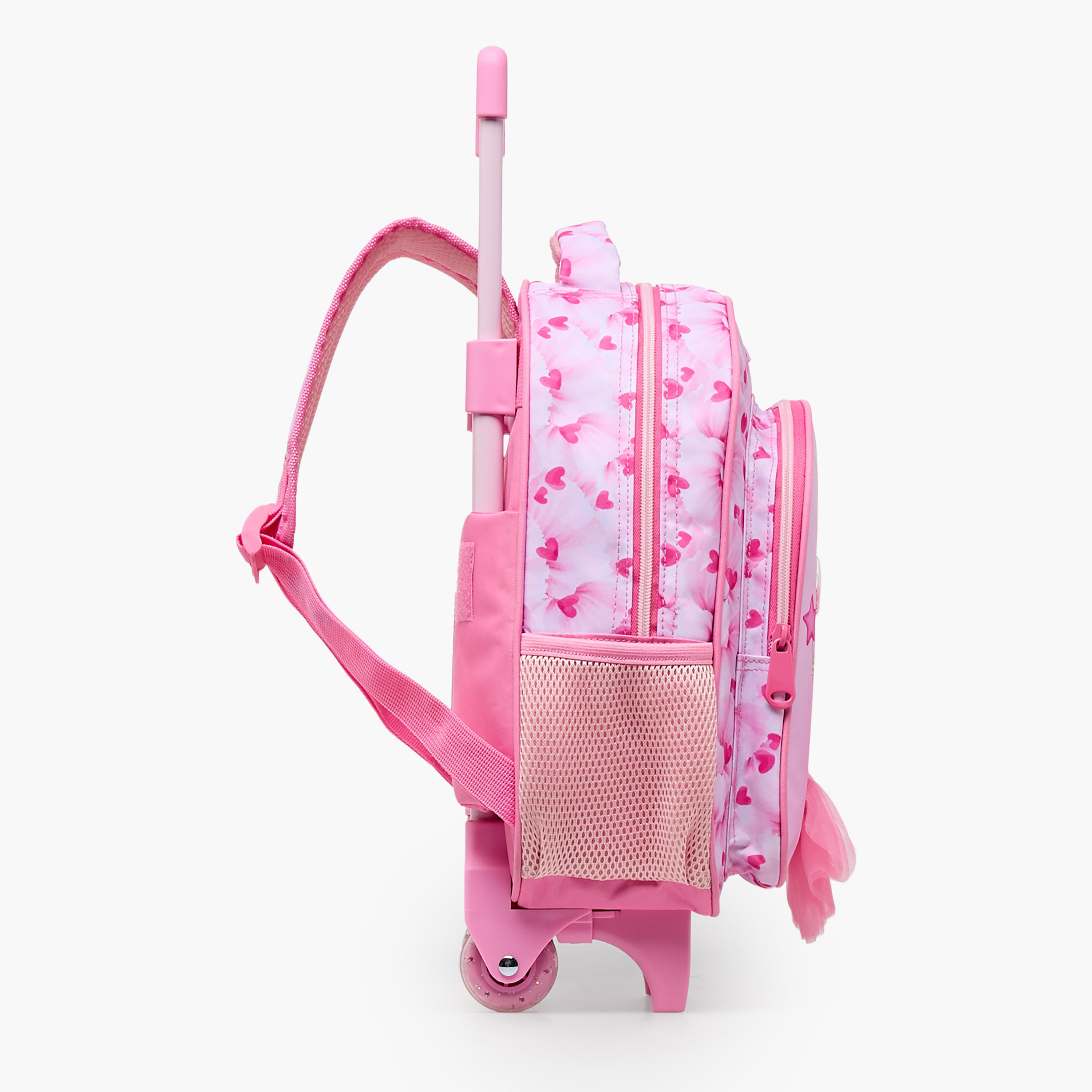 شنطة ترولي بطبعة باليرينا للبنات من 2 - 5 سنوات مع مقبض قابل للسحب من ماست تيم - 12 بوصة-school-bagsandbackpacks-trolleybags-image-13