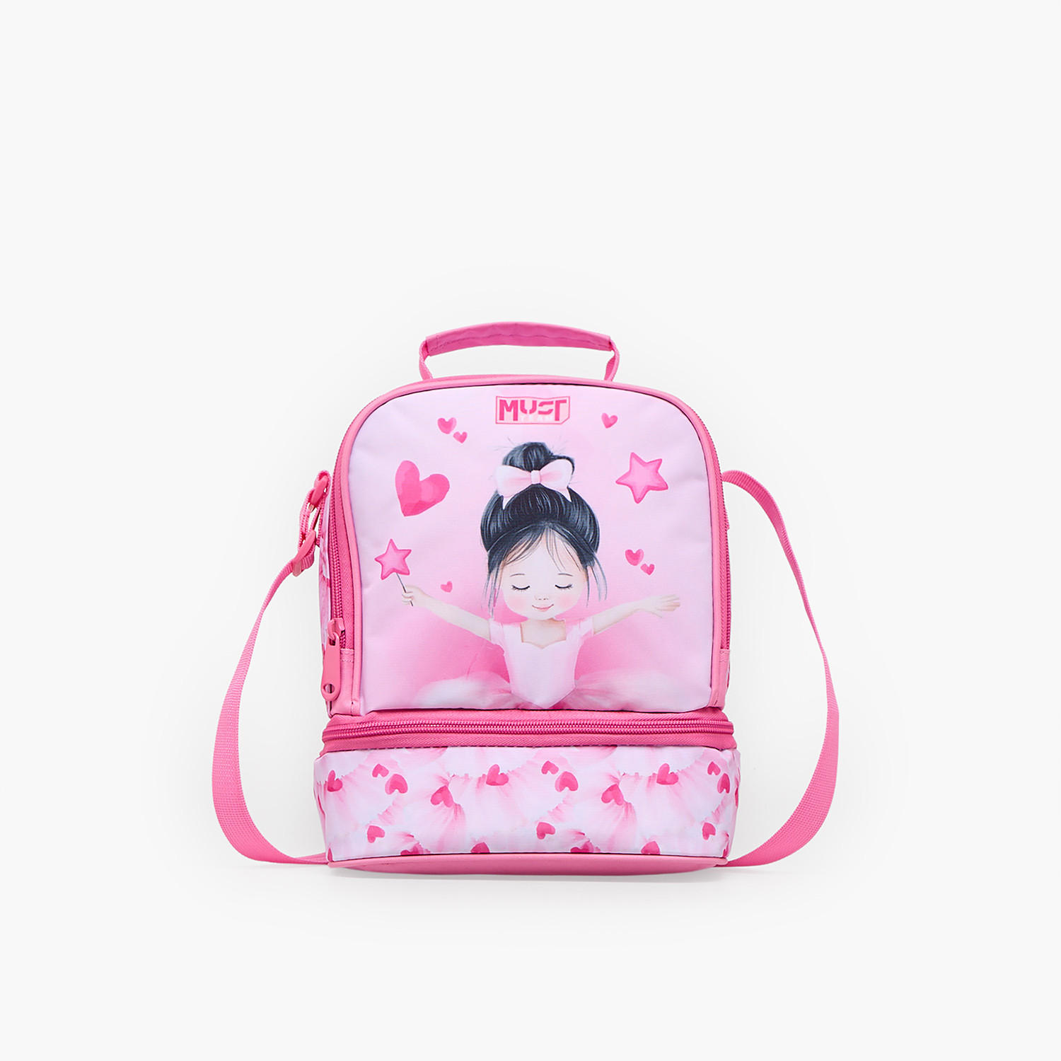 MustTeam Ballerina Print Lunch Bag for Girls 5-8 Years with Adjustable Strap-school-lunchessentials-lunchbags-image-1