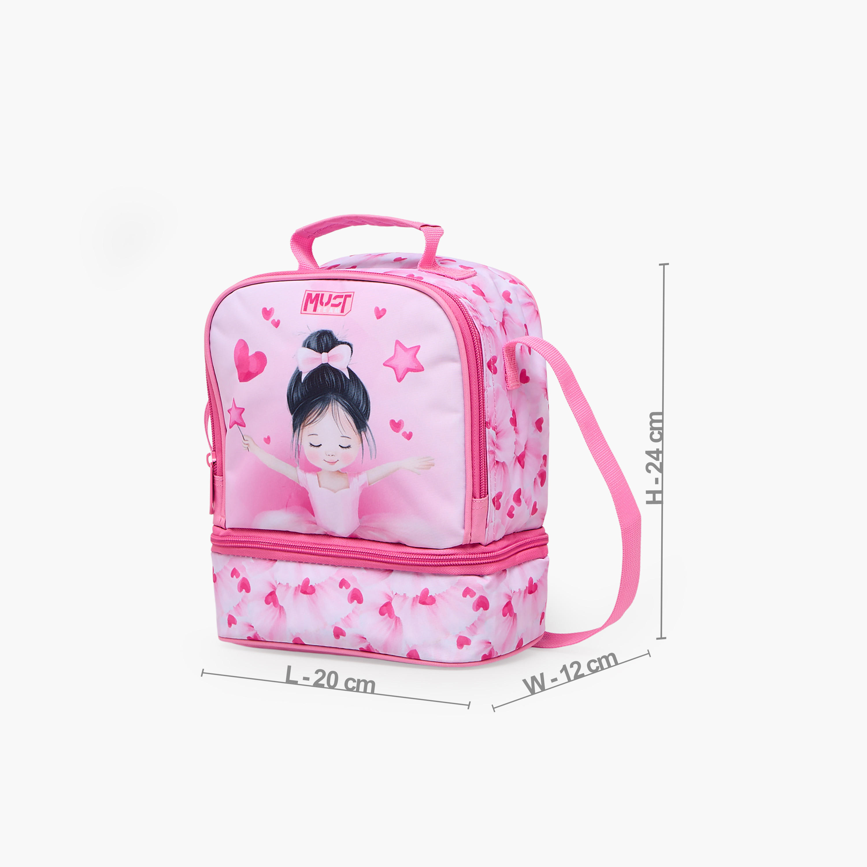 MustTeam Ballerina Print Lunch Bag for Girls 5-8 Years with Adjustable Strap-school-lunchessentials-lunchbags-image-7