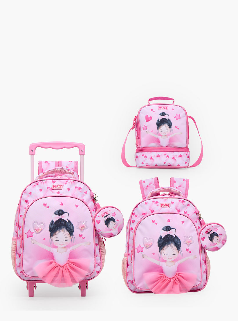 MustTeam Ballerina Print Lunch Bag for Girls 5-8 Years with Adjustable Strap-school-lunchessentials-lunchbags-image-8