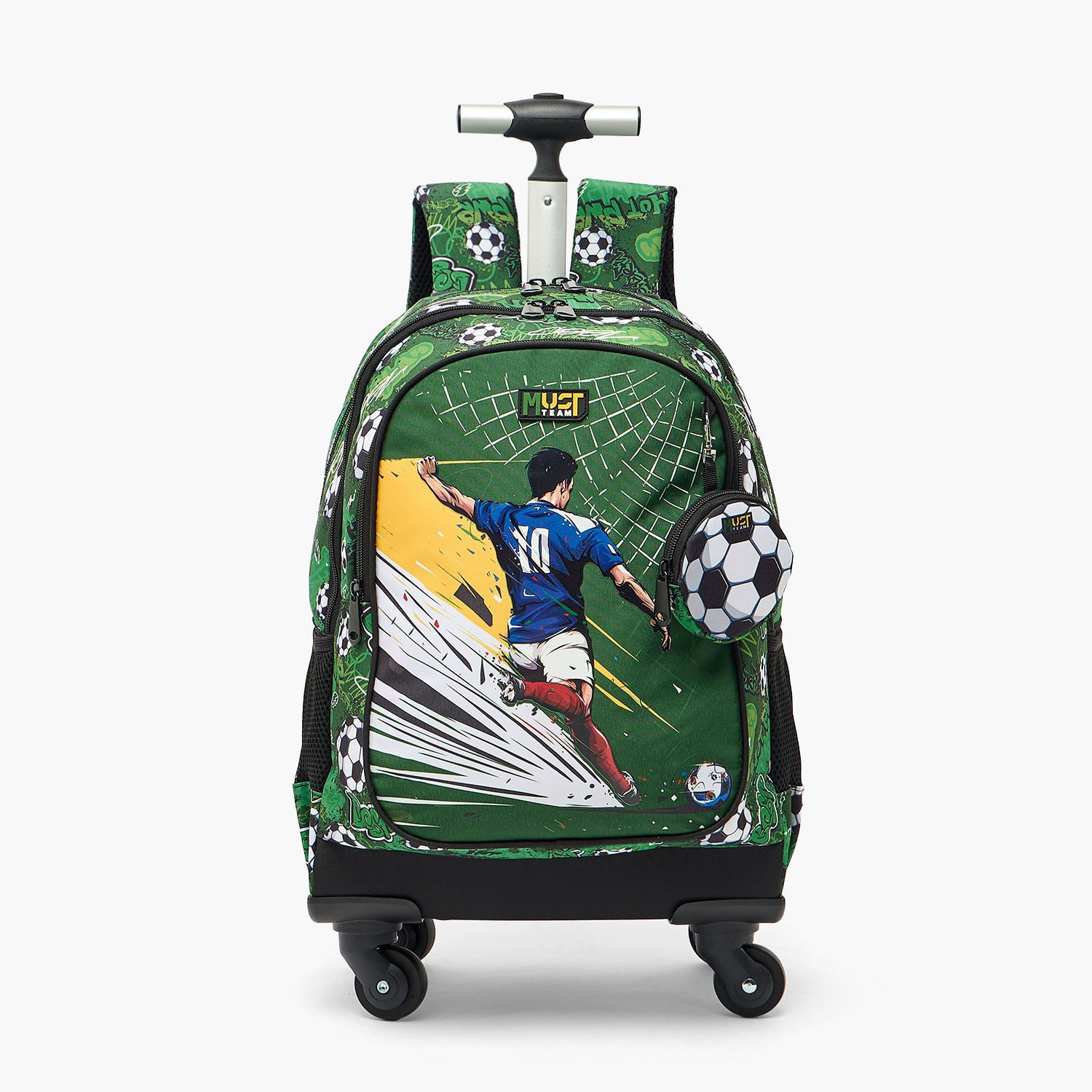 MustTeam Printed Trolley Backpack for Boys 8-13 Years with Adjustable Shoulder Straps - 17 inches-school-bagsandbackpacks-trolleybags-image-1
