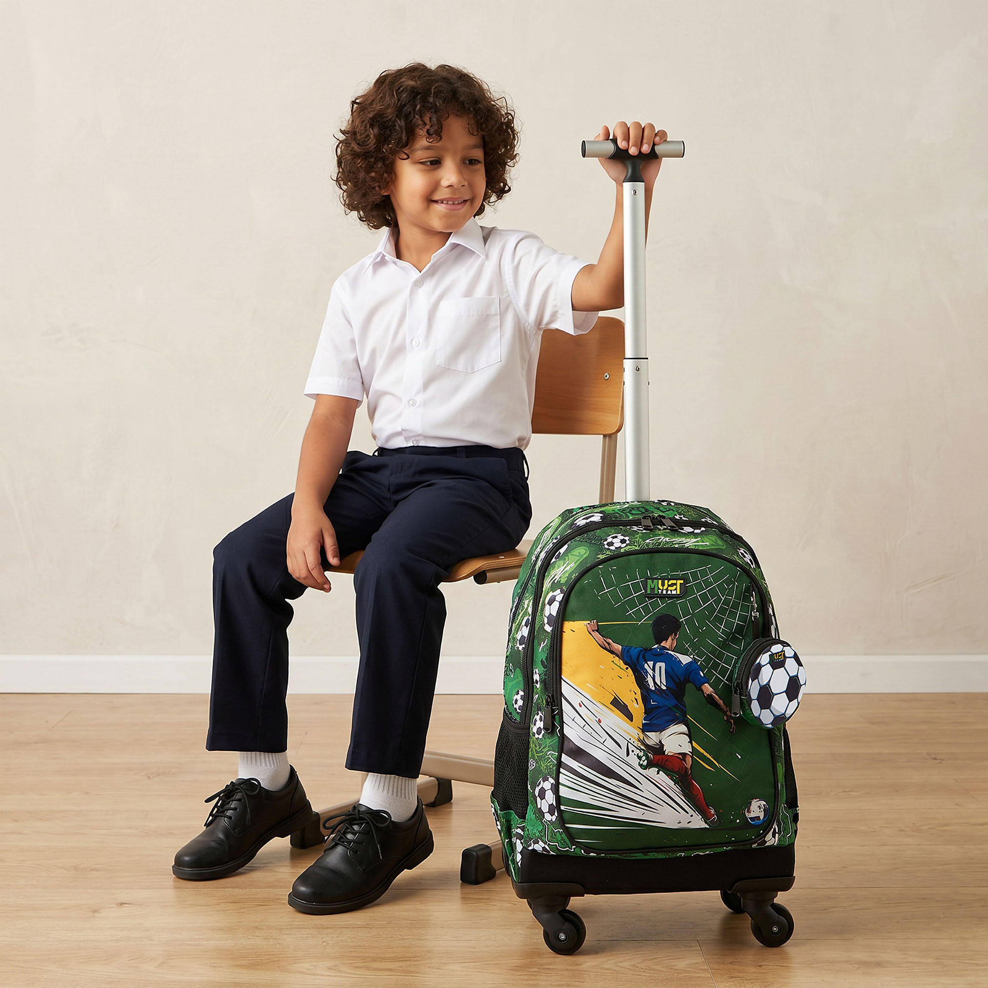 MustTeam Printed Trolley Backpack for Boys 8-13 Years with Adjustable Shoulder Straps - 17 inches-school-bagsandbackpacks-trolleybags-image-3
