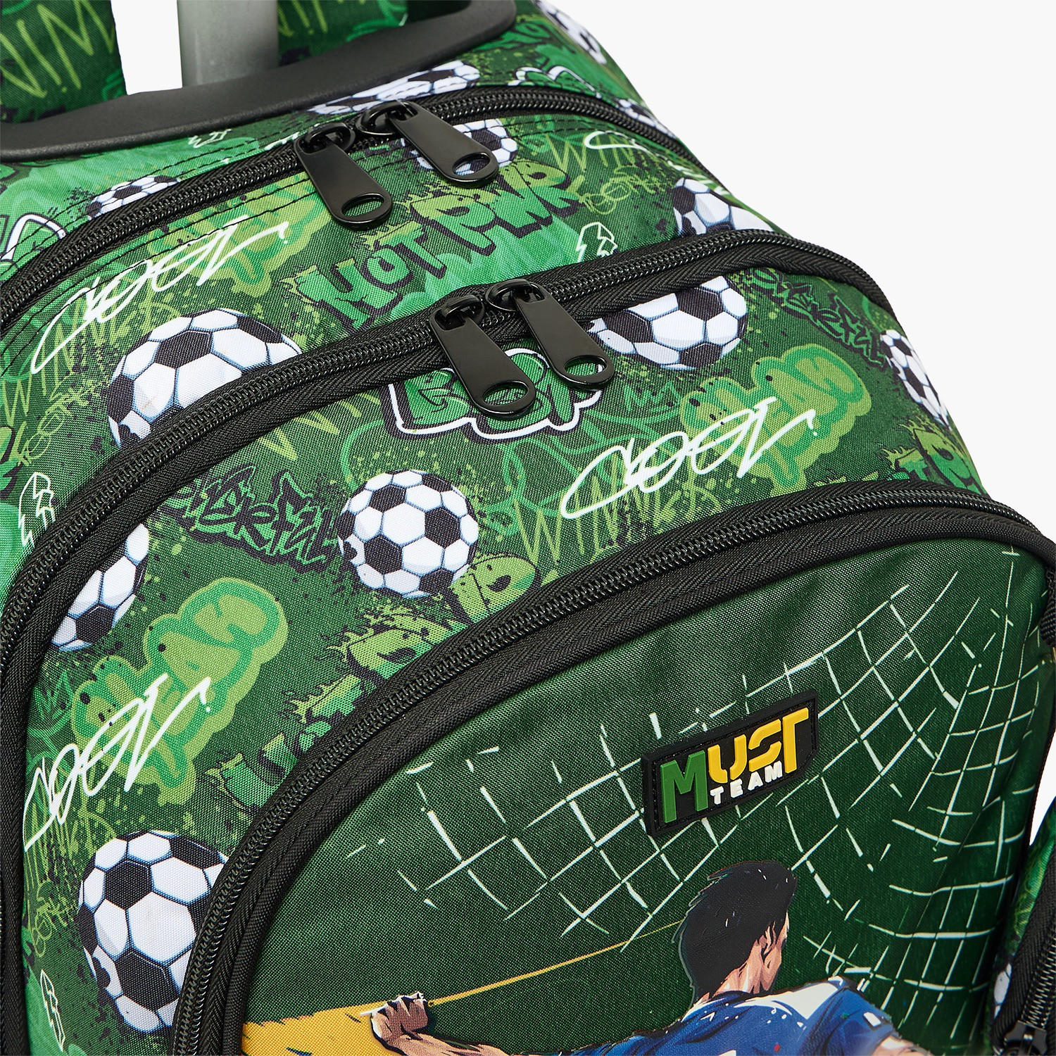 MustTeam Printed Trolley Backpack for Boys 8-13 Years with Adjustable Shoulder Straps - 17 inches-school-bagsandbackpacks-trolleybags-image-6