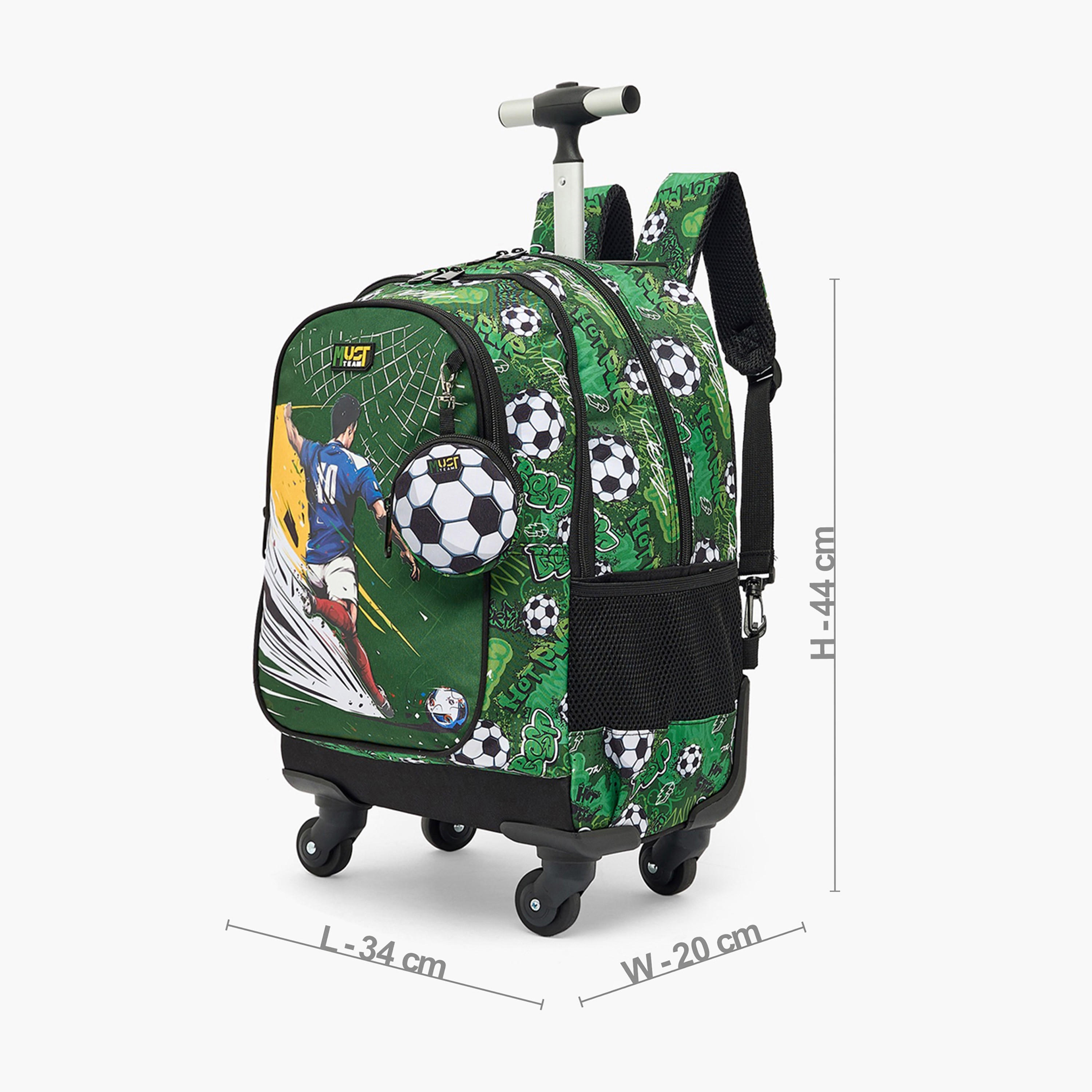 MustTeam Printed Trolley Backpack for Boys 8-13 Years with Adjustable Shoulder Straps - 17 inches-school-bagsandbackpacks-trolleybags-image-9
