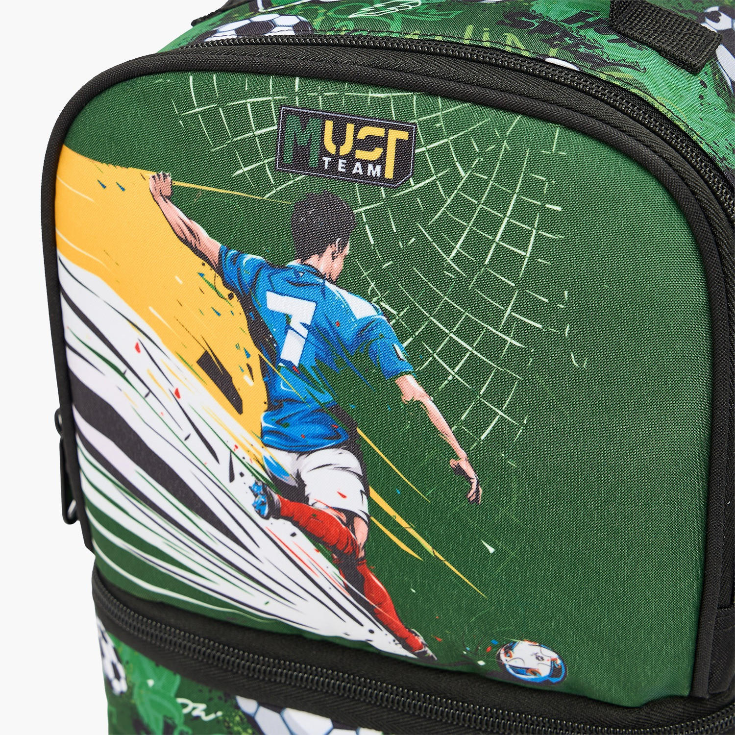 MustTeam Football Print Lunch Bag for Boys 5-8 Years with Adjustable Strap-school-lunchessentials-lunchbags-image-3