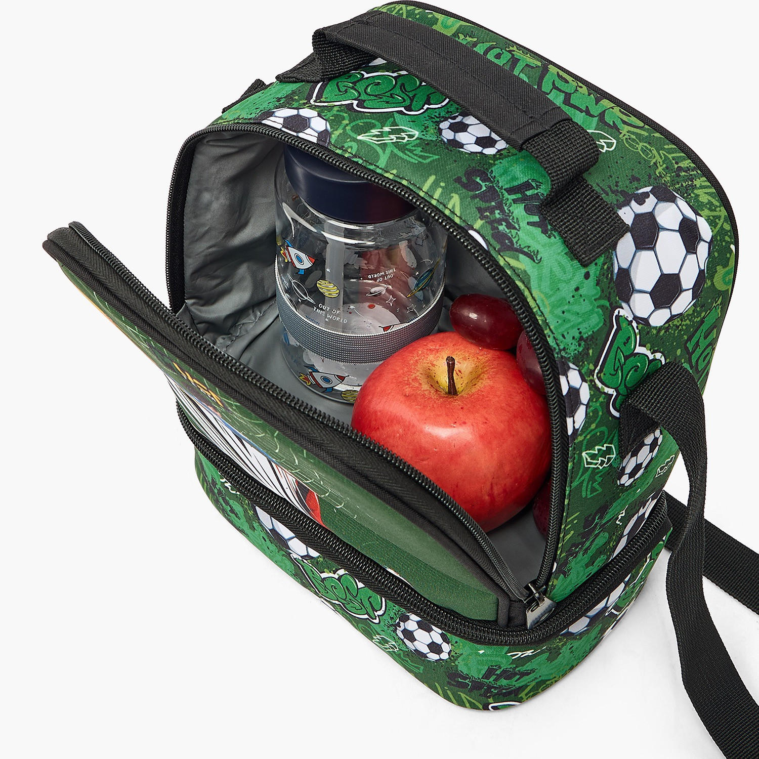 MustTeam Football Print Lunch Bag for Boys 5-8 Years with Adjustable Strap-school-lunchessentials-lunchbags-image-4