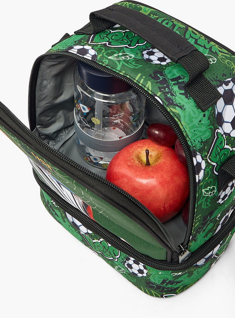 MustTeam Football Print Lunch Bag for Boys 5-8 Years with Adjustable Strap-school-lunchessentials-lunchbags-image-4