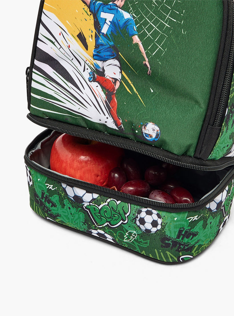 MustTeam Football Print Lunch Bag for Boys 5-8 Years with Adjustable Strap-school-lunchessentials-lunchbags-image-5