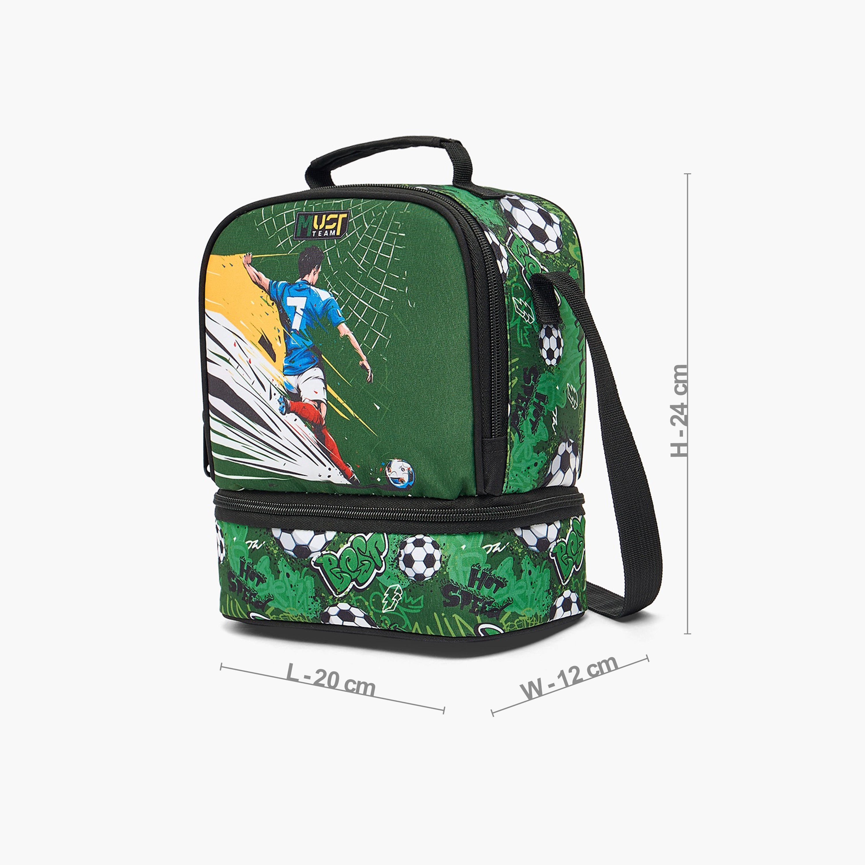 MustTeam Football Print Lunch Bag for Boys 5-8 Years with Adjustable Strap-school-lunchessentials-lunchbags-image-8