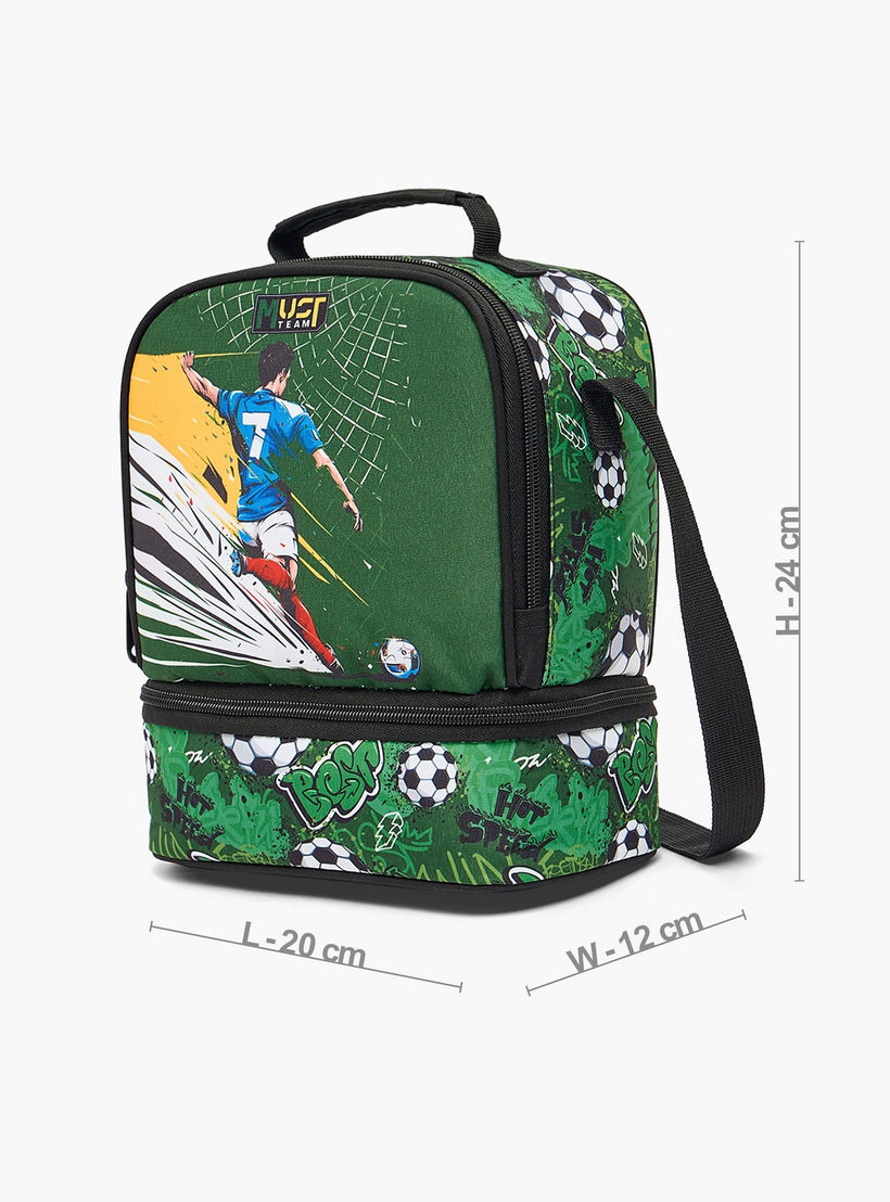 MustTeam Football Print Lunch Bag for Boys 5-8 Years with Adjustable Strap-school-lunchessentials-lunchbags-image-8