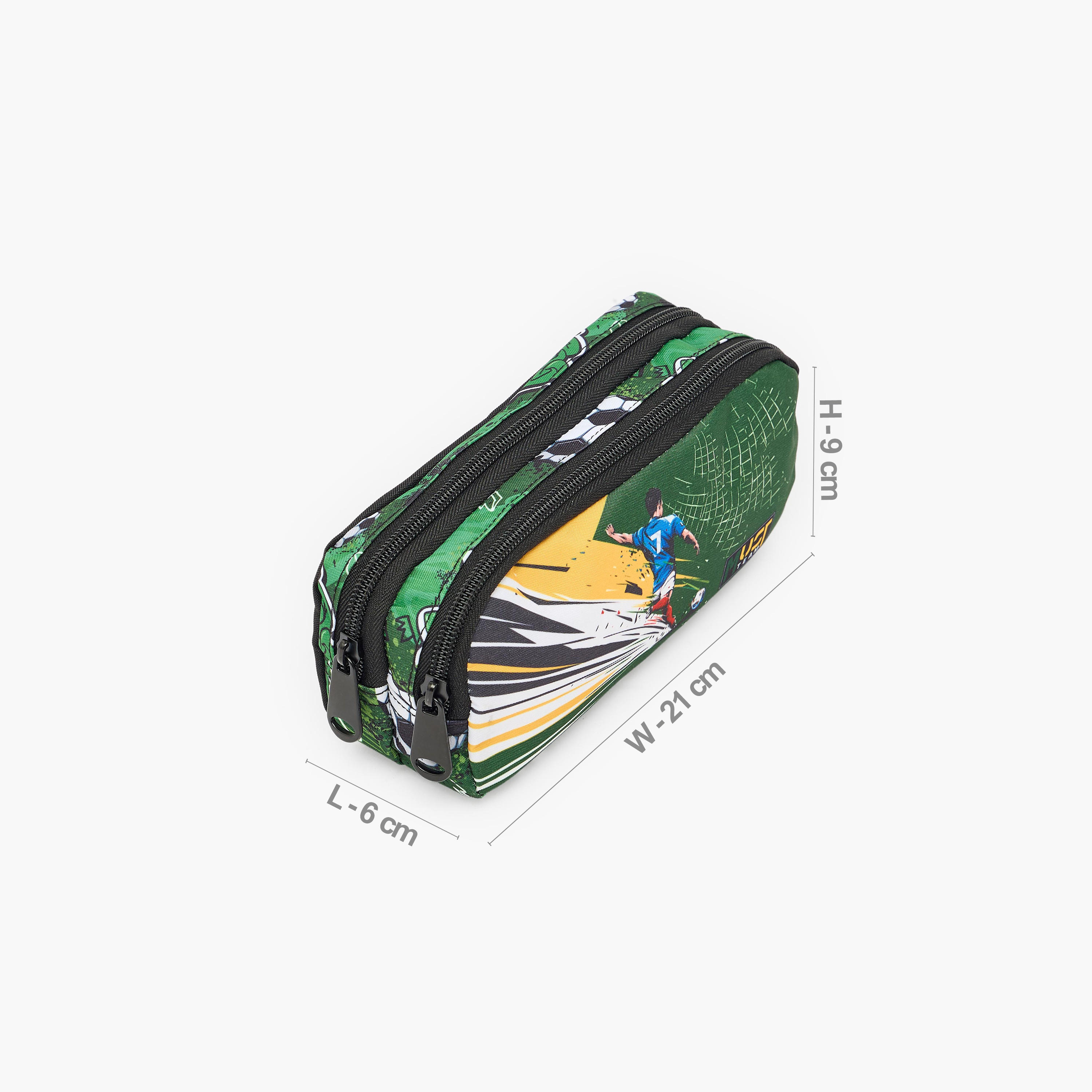 MustTeam Football Print Pencil Pouch with 2 Compartments-school-stationery-pencilcases-image-3
