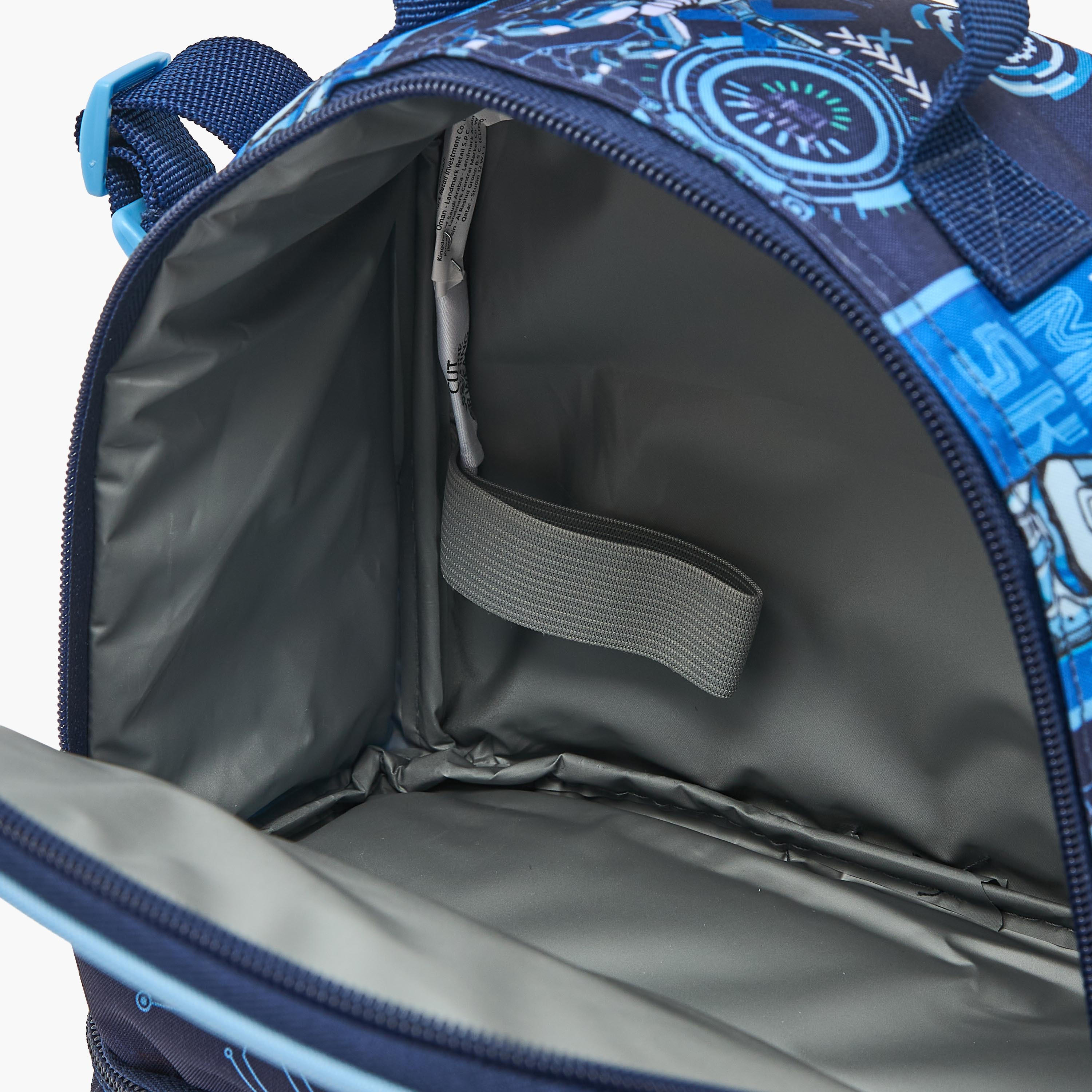 MustTeam Robot Print Lunch Bag for Boys 5-8 Years with Adjustable Strap-school-lunchessentials-lunchbags-image-3
