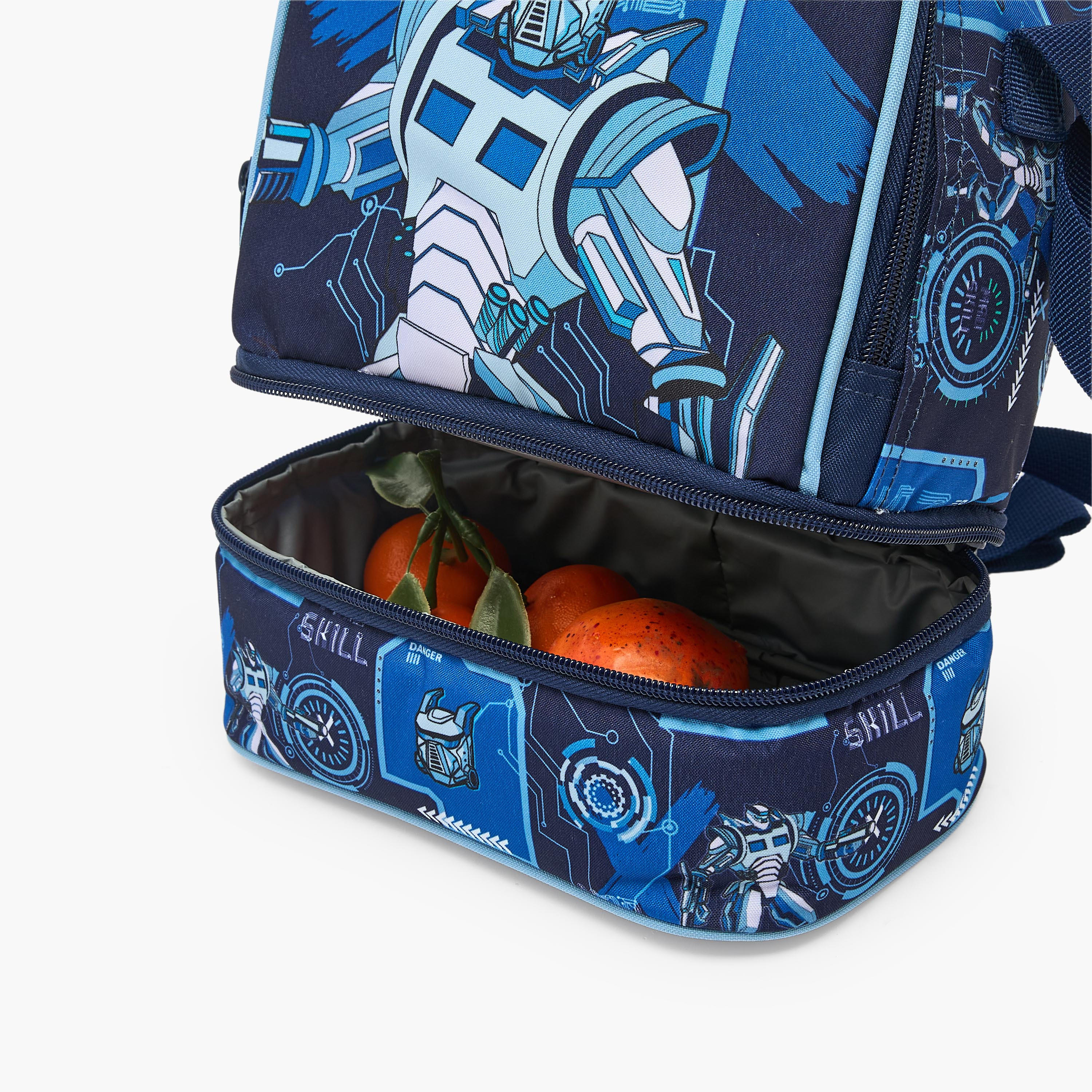 MustTeam Robot Print Lunch Bag for Boys 5-8 Years with Adjustable Strap-school-lunchessentials-lunchbags-image-5