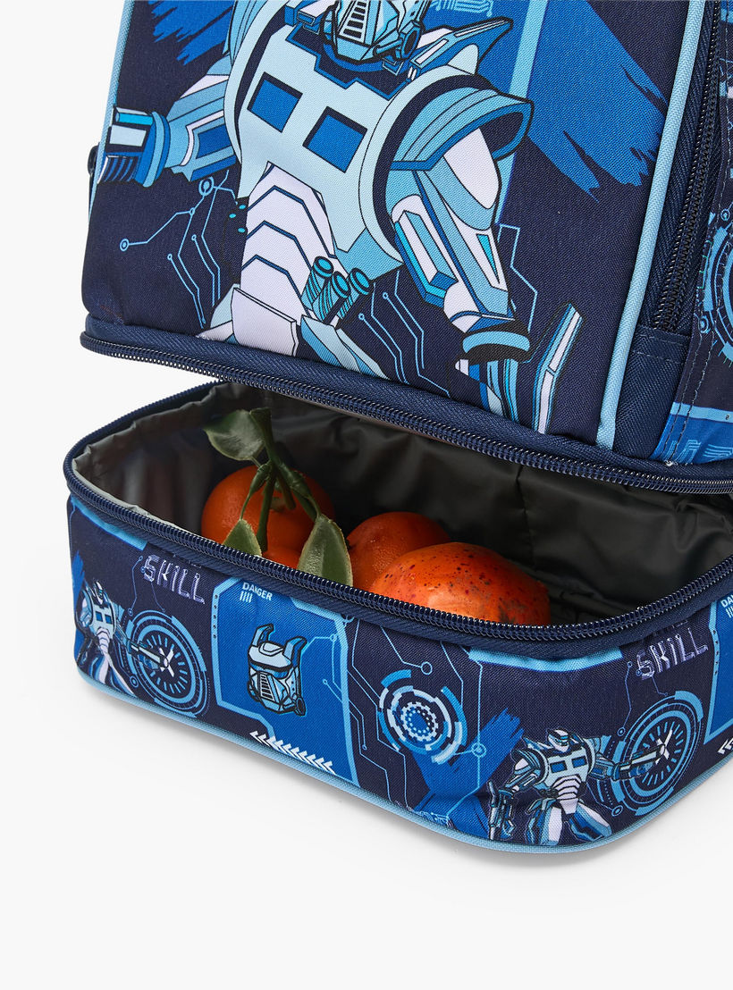 MustTeam Robot Print Lunch Bag for Boys 5-8 Years with Adjustable Strap-school-lunchessentials-lunchbags-image-5