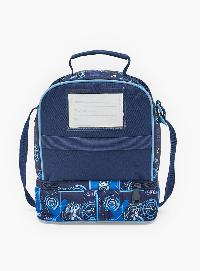 MustTeam Robot Print Lunch Bag for Boys 5-8 Years with Adjustable Strap-school-lunchessentials-lunchbags-image-8