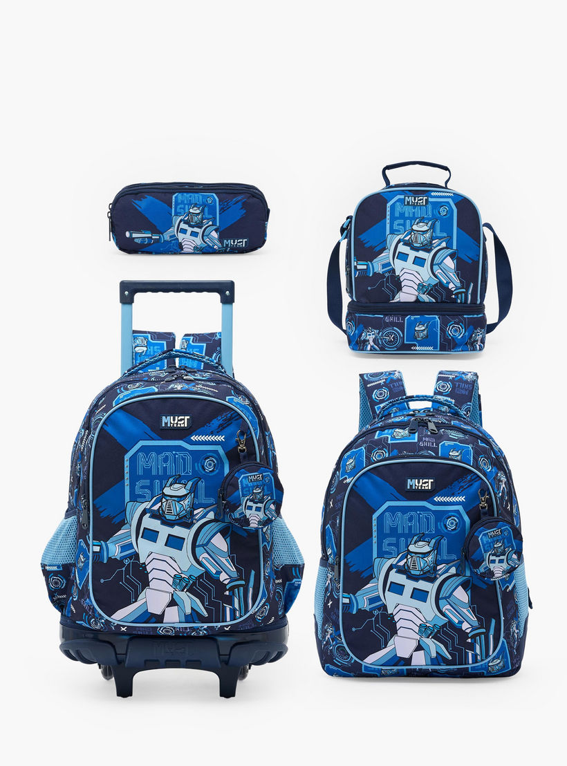 MustTeam Robot Print Lunch Bag for Boys 5-8 Years with Adjustable Strap-school-lunchessentials-lunchbags-image-9