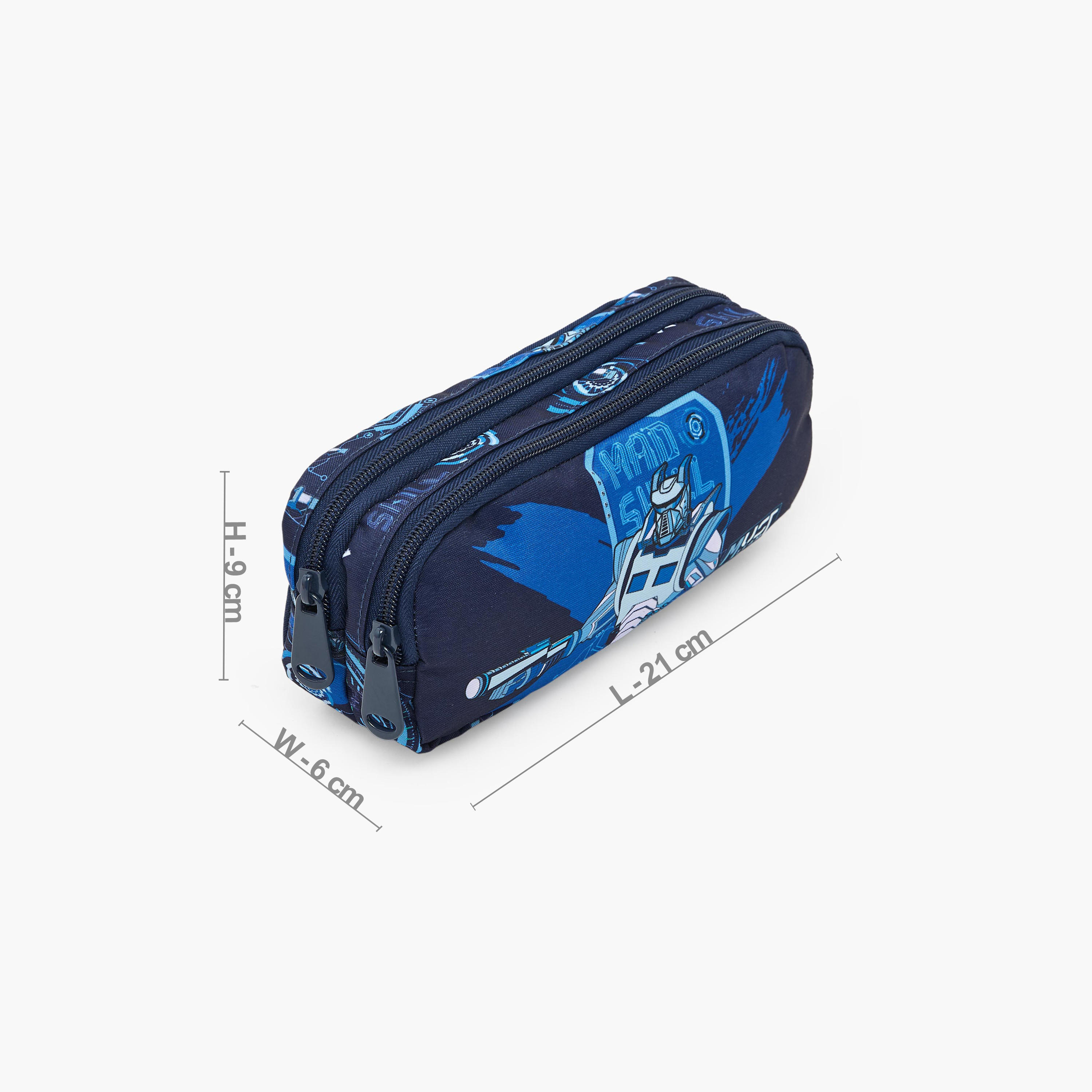 مقلمة بقسمين وطبعات من ماست تيم-school-stationery-pencilcases-image-4