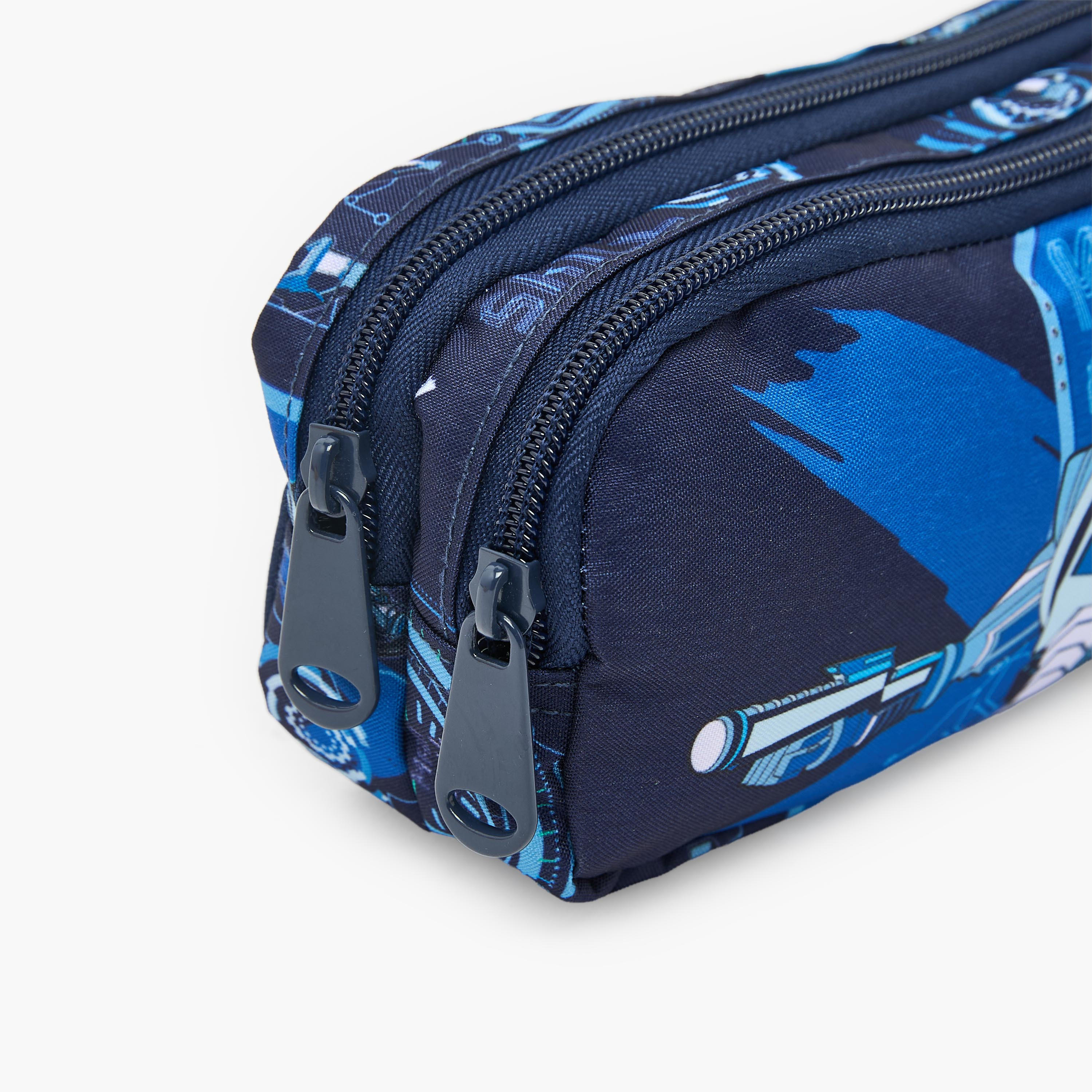 مقلمة بقسمين وطبعات من ماست تيم-school-stationery-pencilcases-image-5